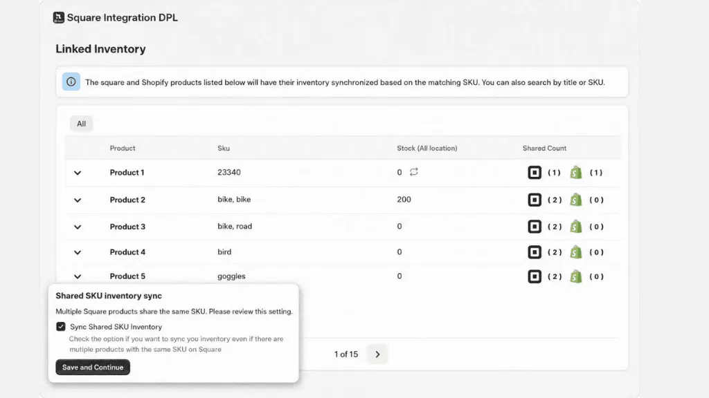 Screenshot 3 of Shopify Square Integration DPL