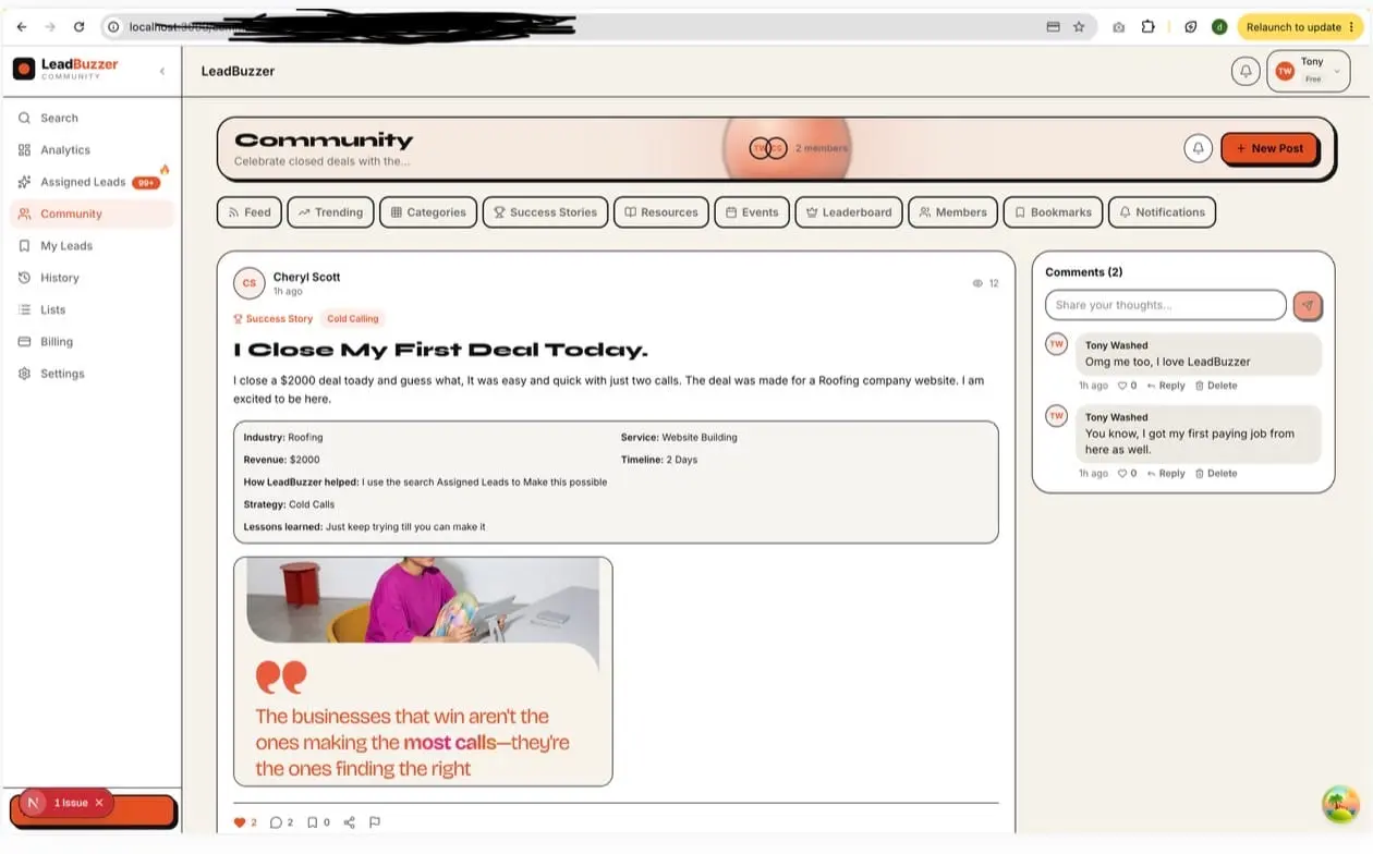 Screenshot 2 of LeadBuzzer