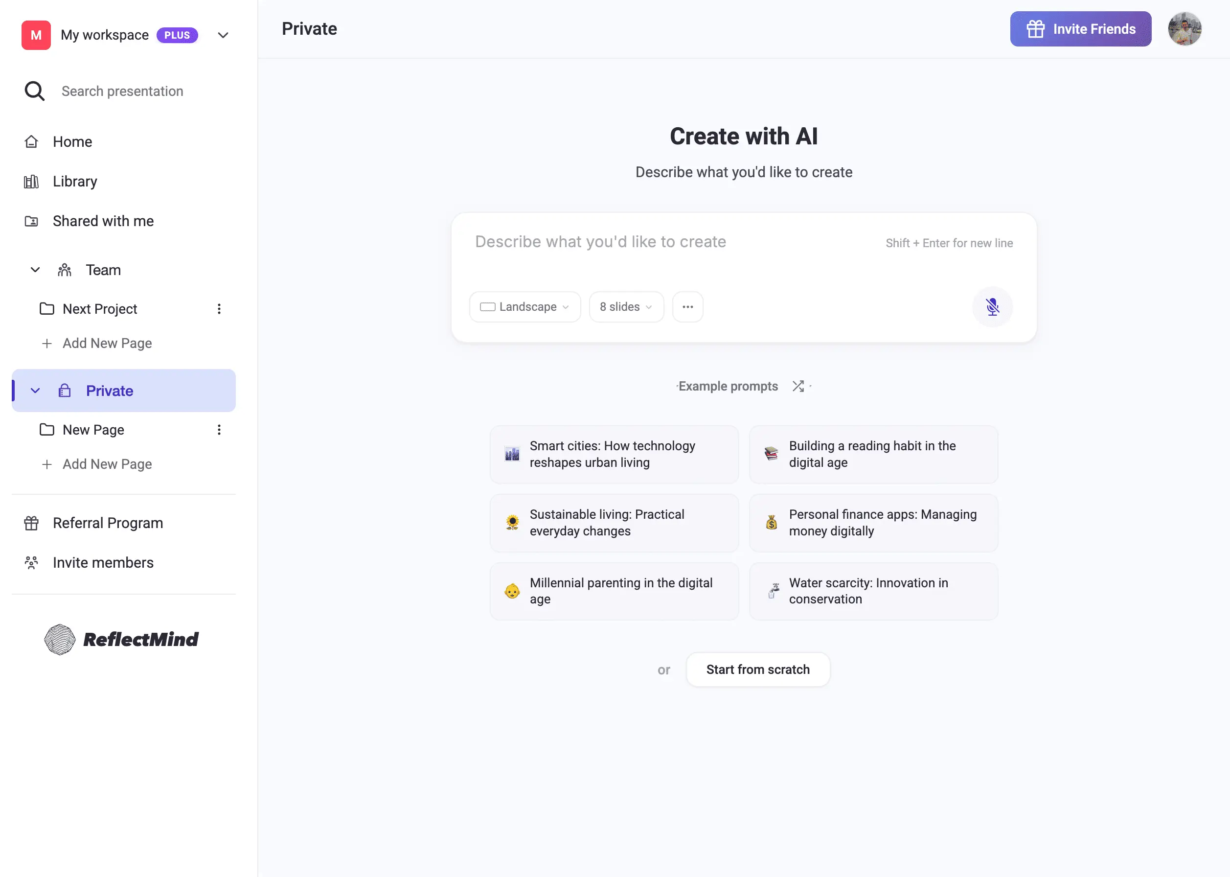 Screenshot 1 of ReflectMind