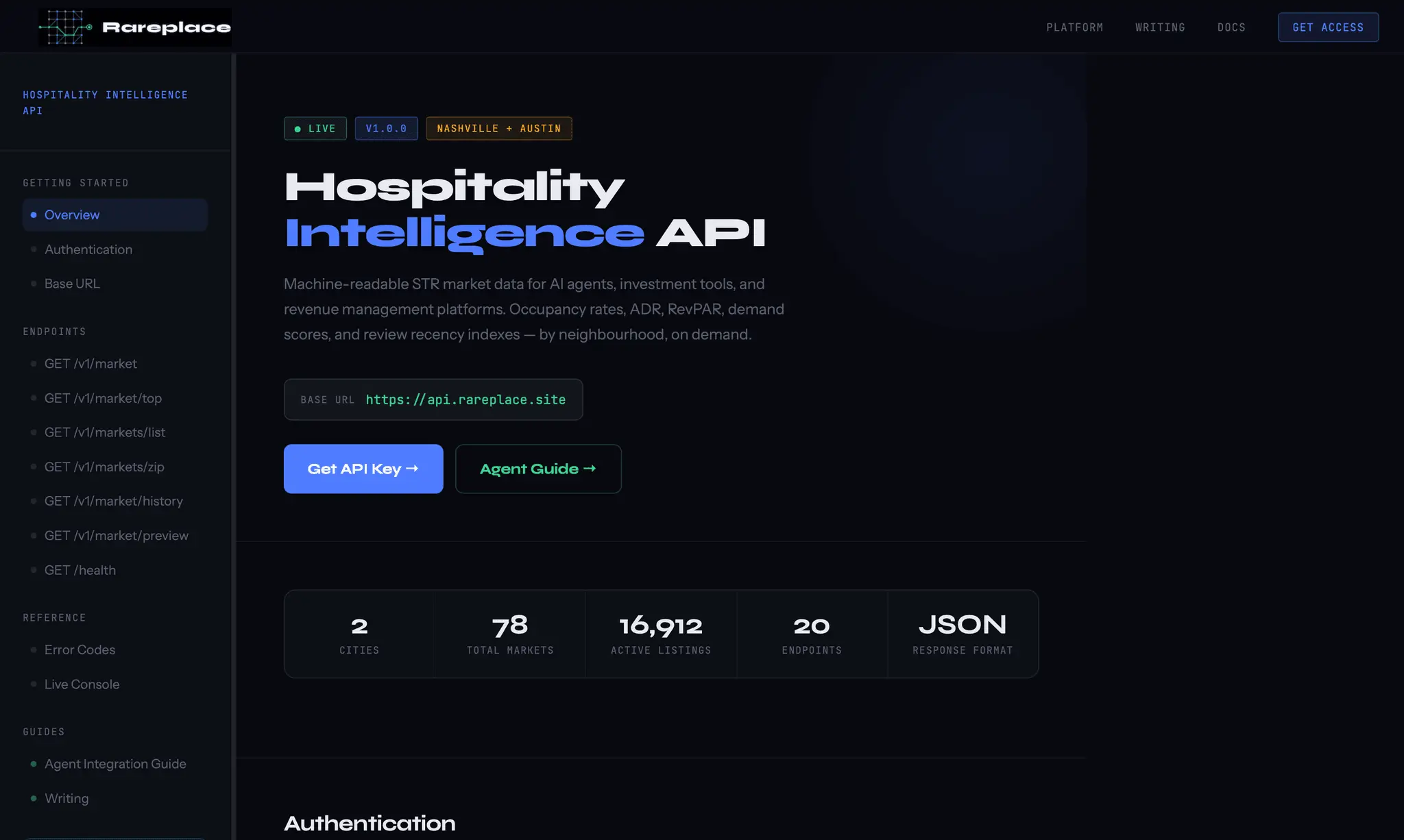 Screenshot 5 of Rareplace Hospitality Intel API