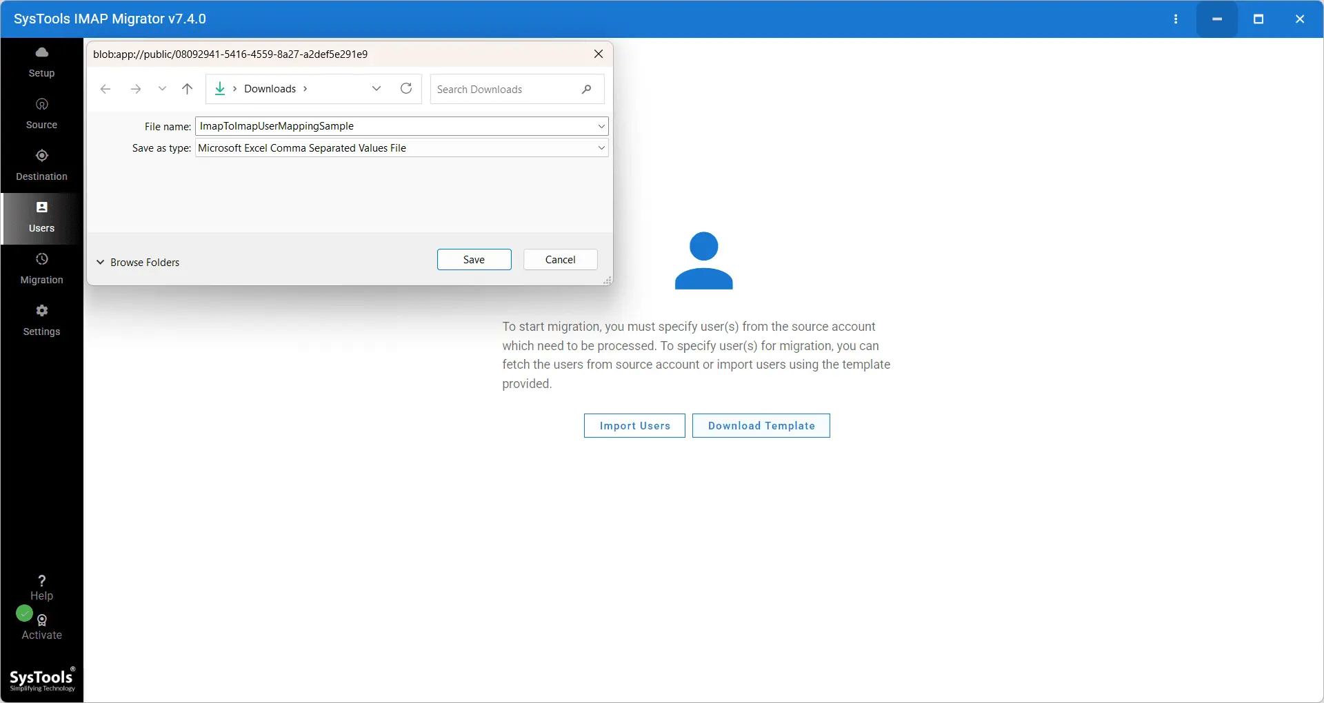 Screenshot 4 of SysTools IMAP Migration Tool