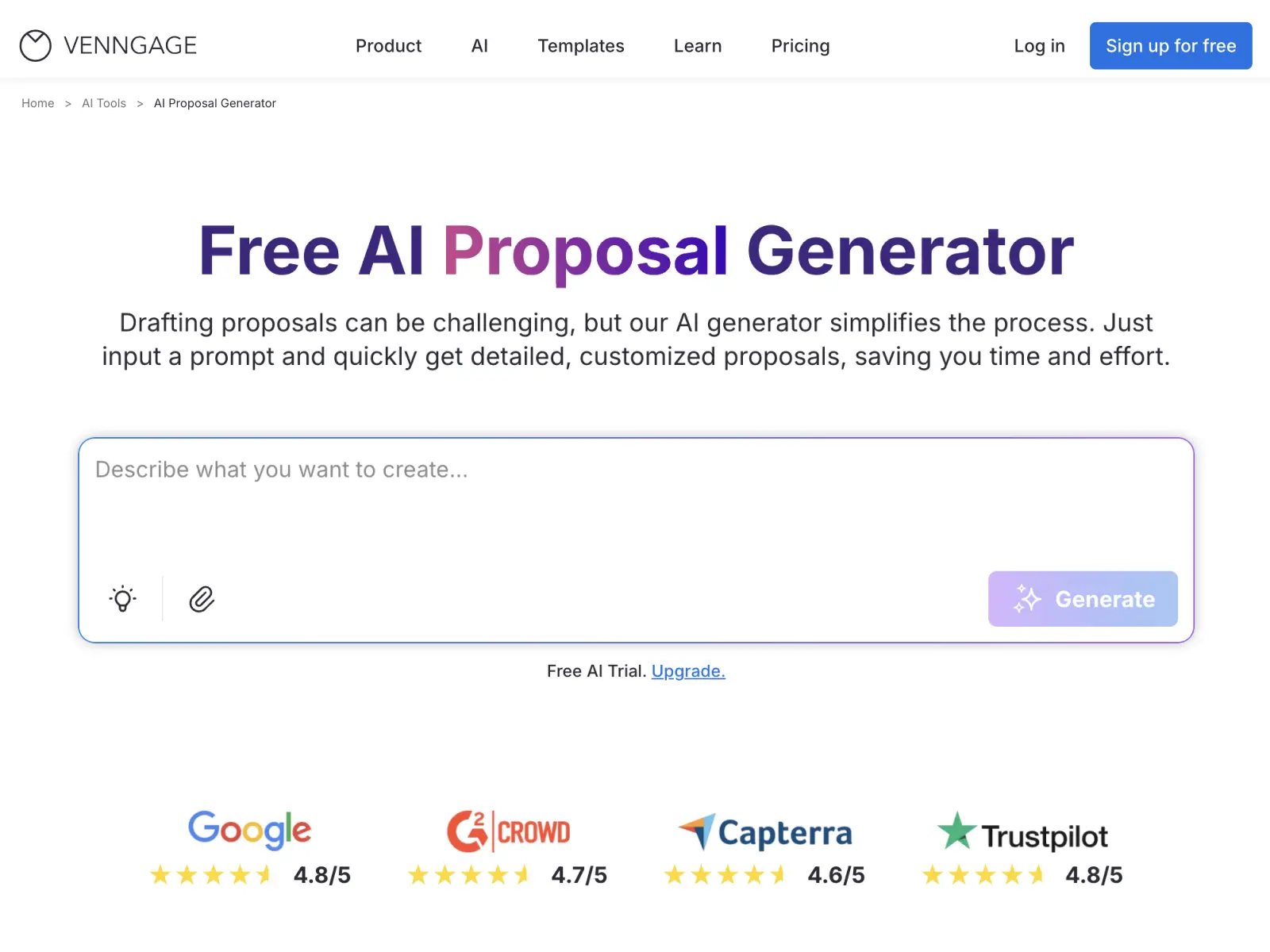 Screenshot 2 of AI Proposal Generator