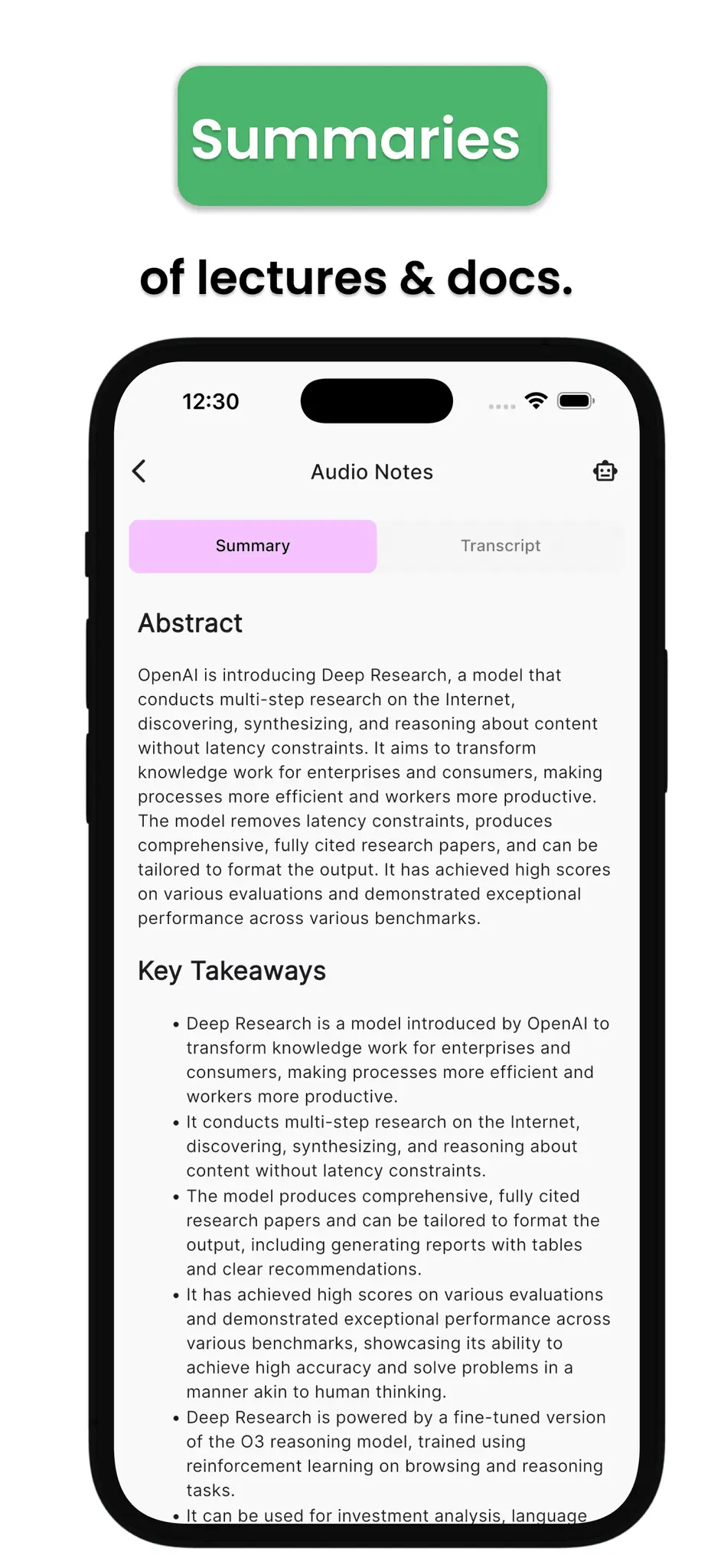 Screenshot 2 of Studr – AI Notetaker