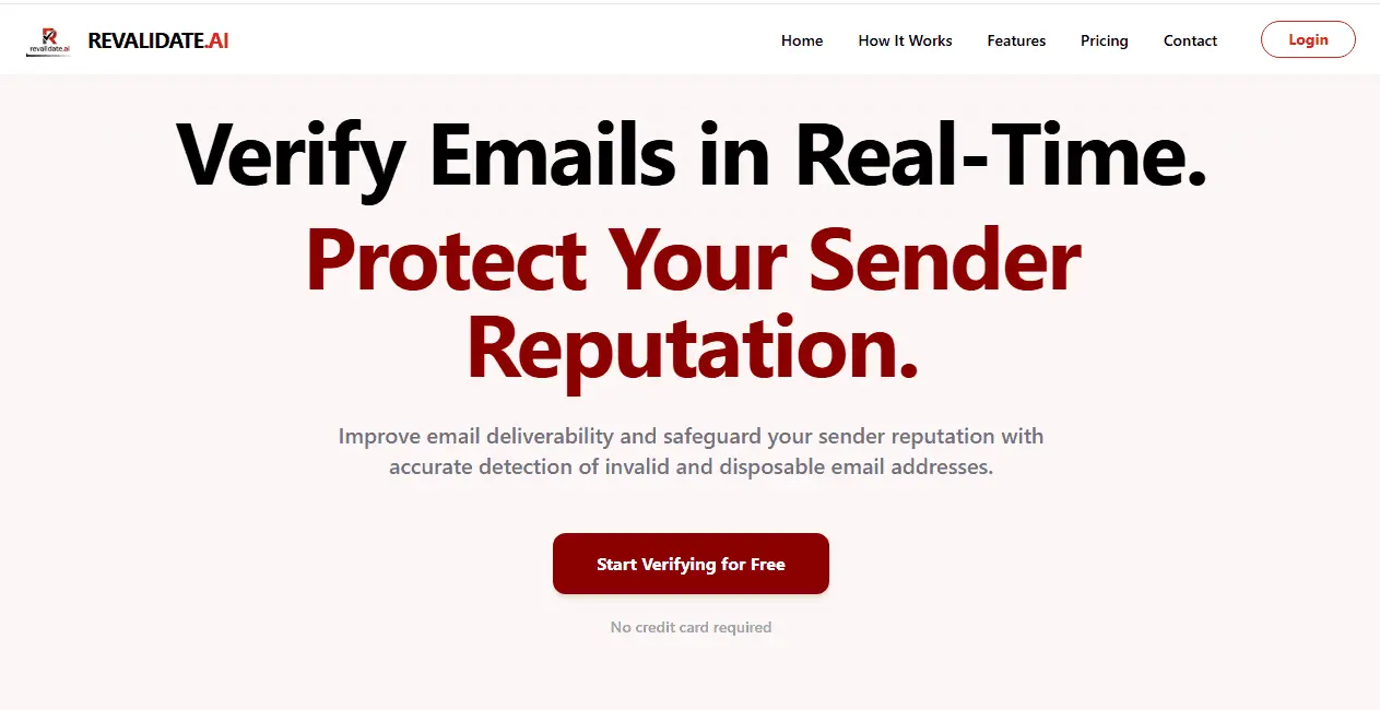 Screenshot 1 of Revalidate.ai