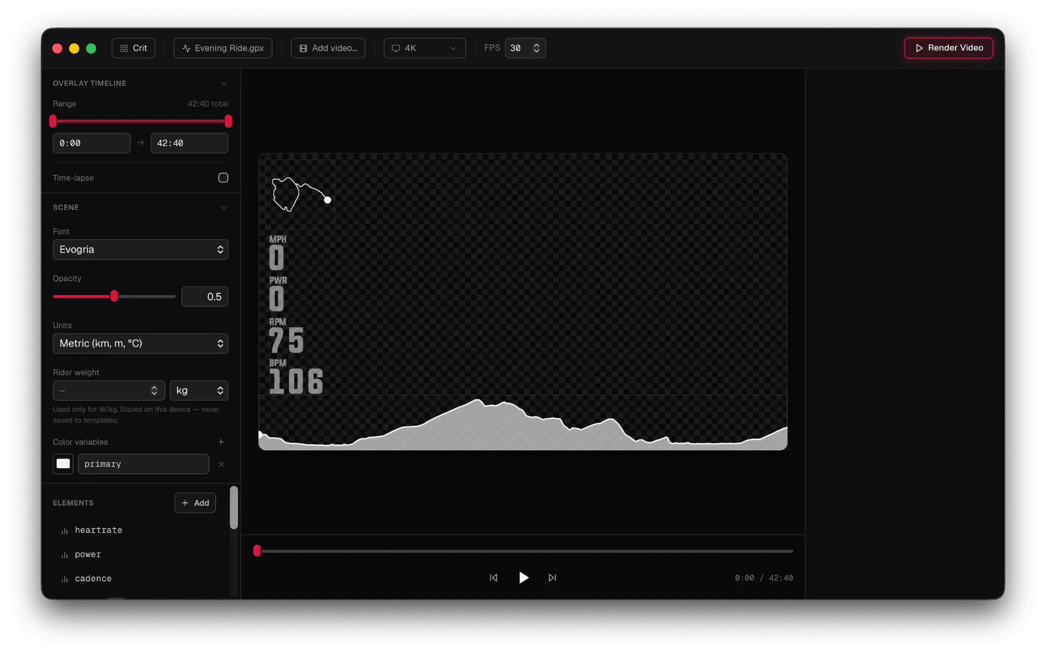 Screenshot 1 of Cyclemetry