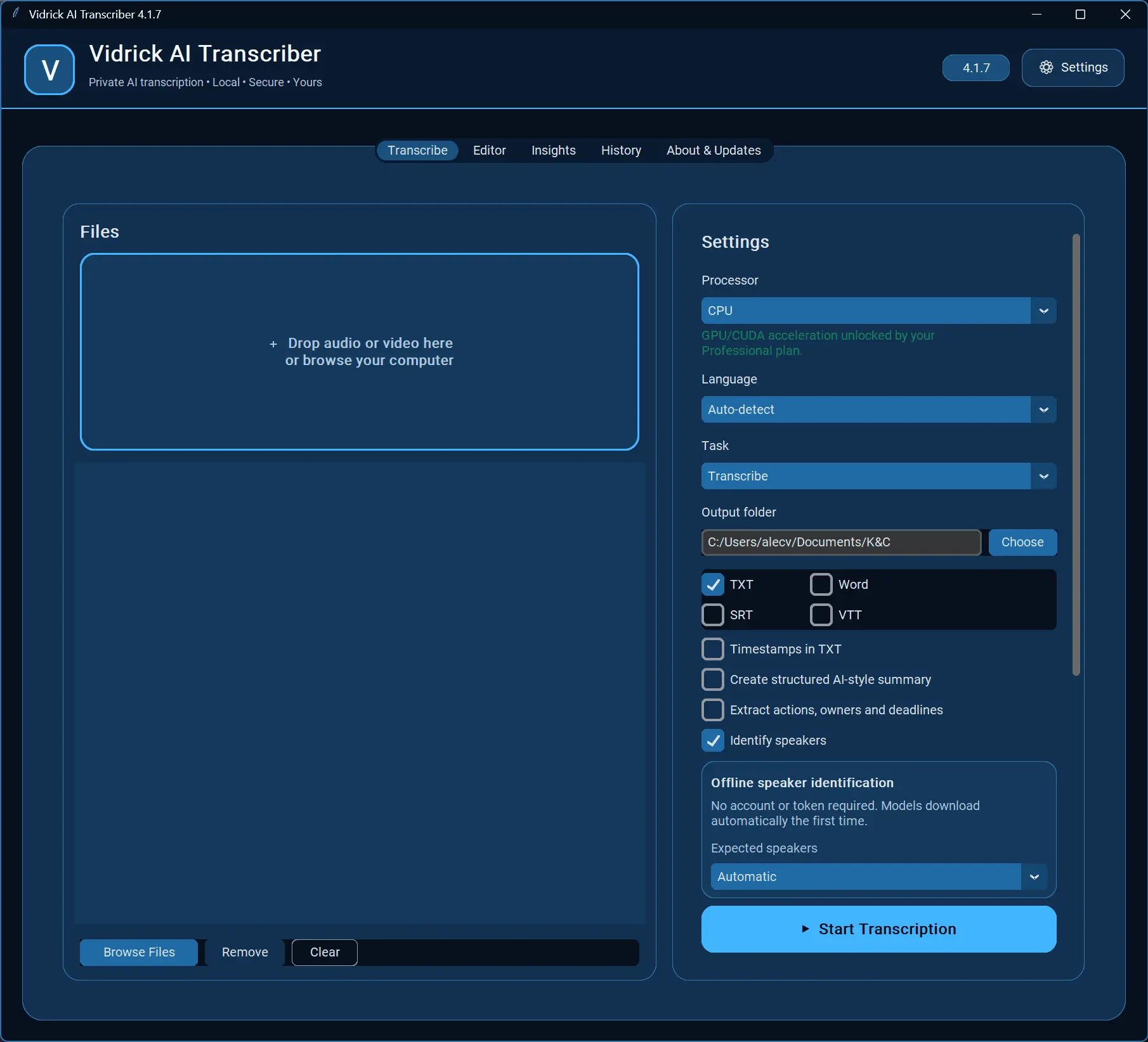 Screenshot 4 of Vidrick AI Transcriber