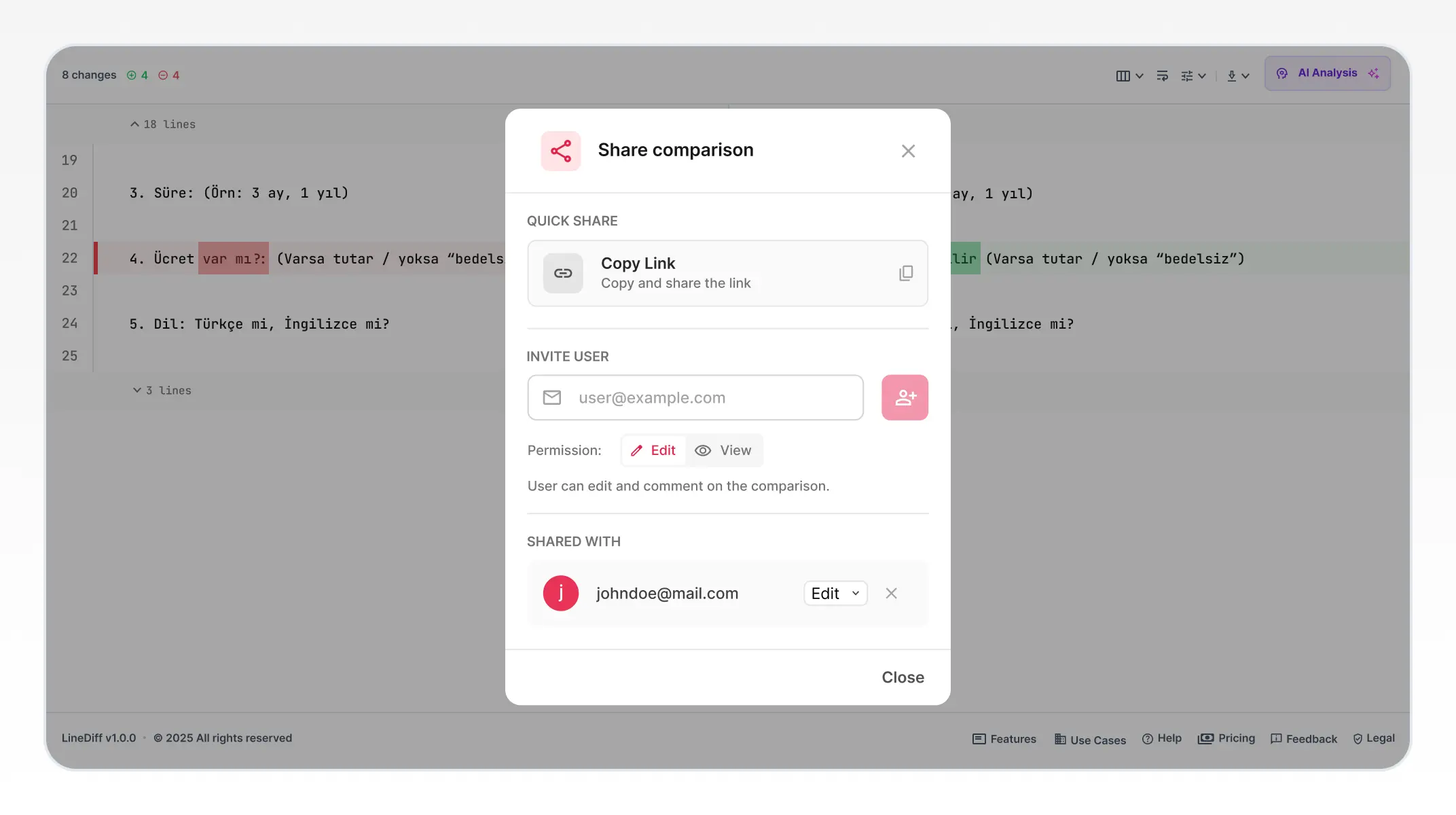 Screenshot 6 of LineDiff