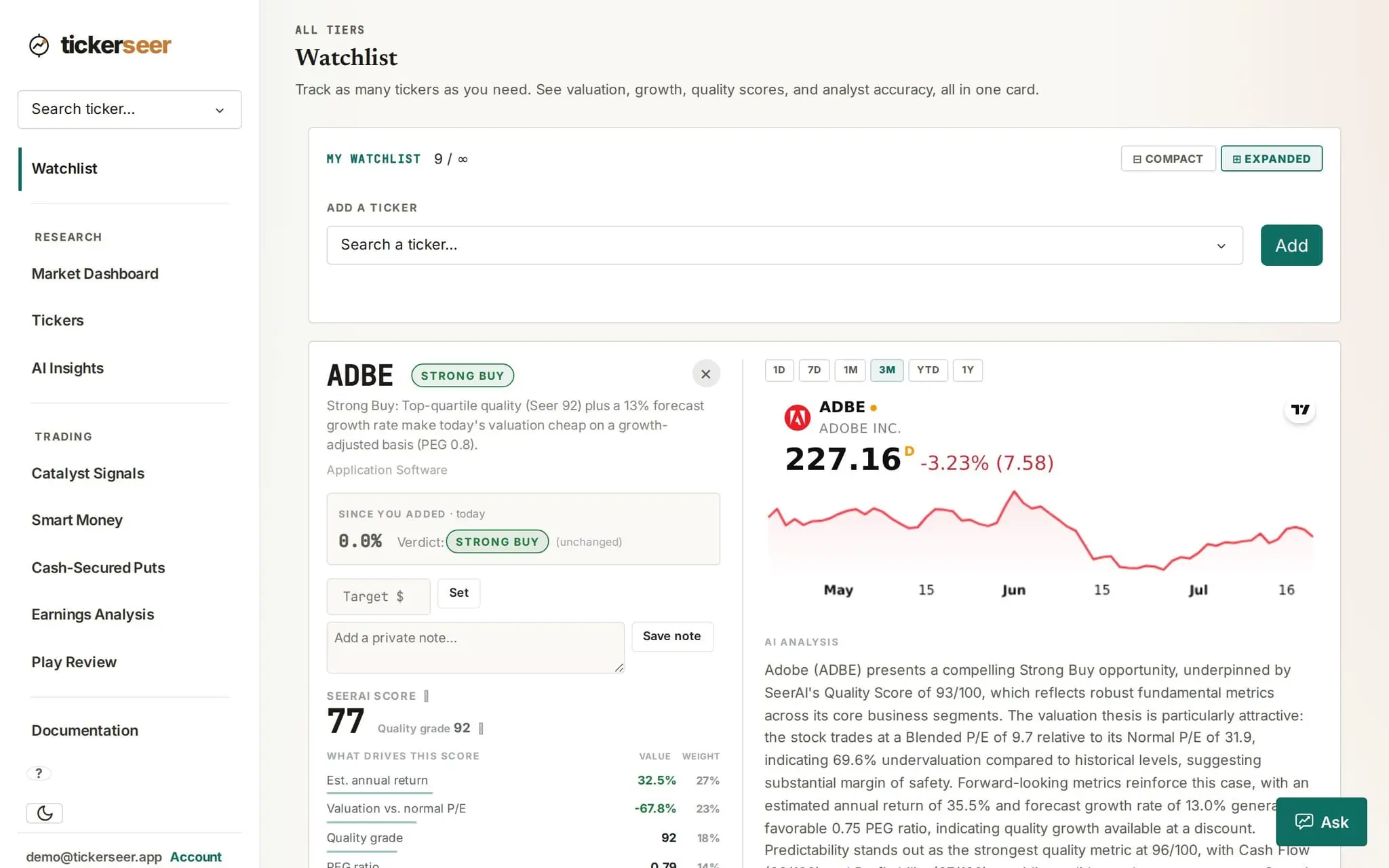 Screenshot 4 of tickerseer