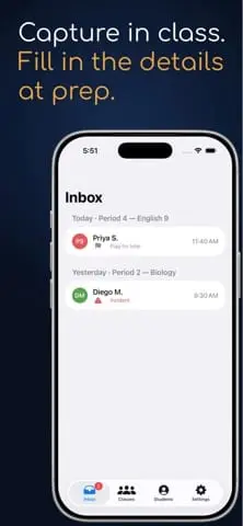 Screenshot 5 of PrepPeriod: Classroom Log