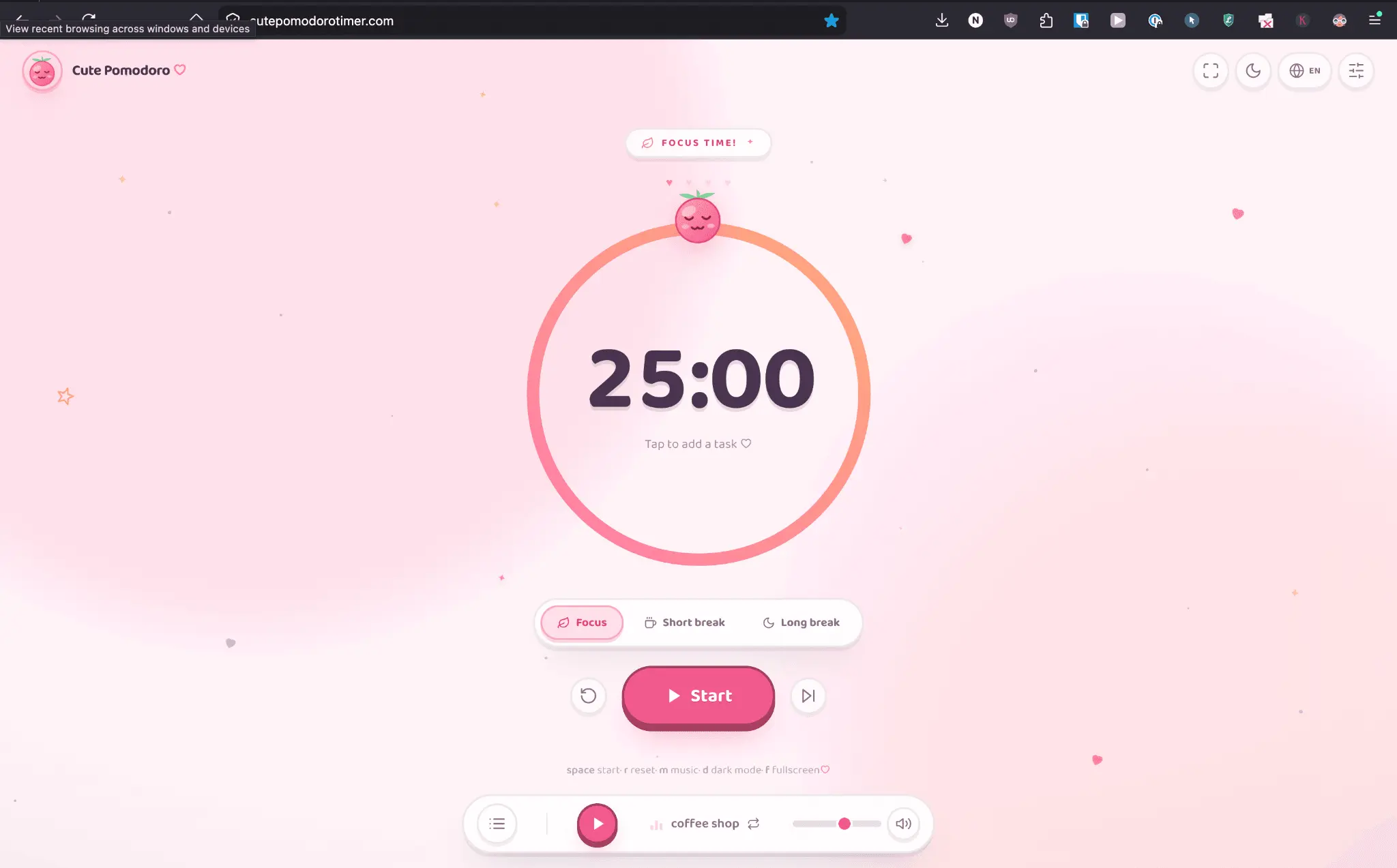 Screenshot 2 of Cute Pomodoro Timer ❤️