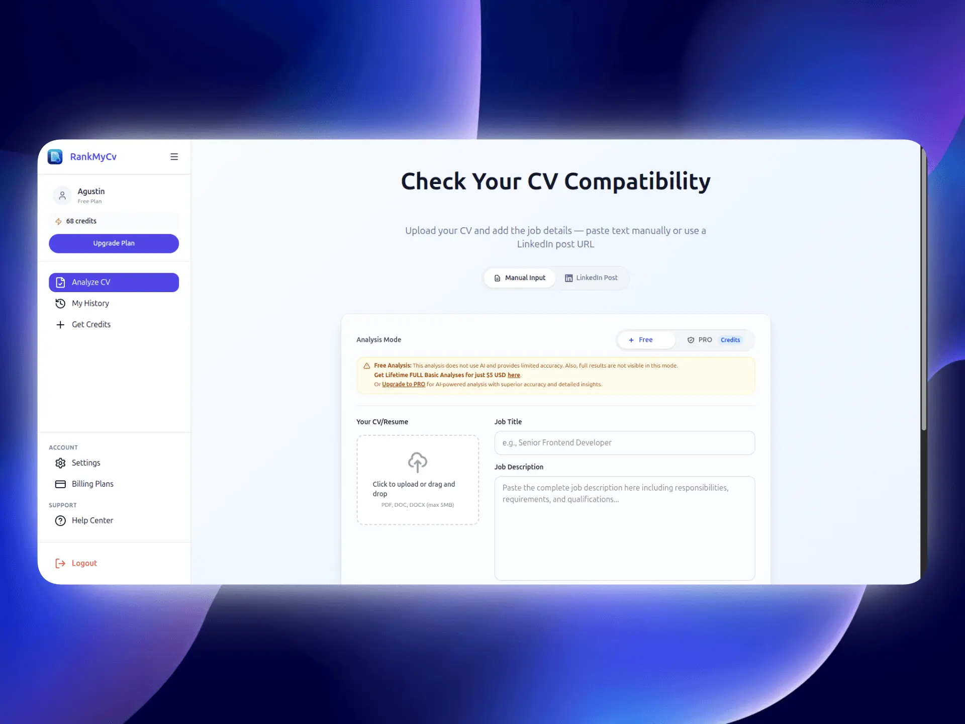 Screenshot 1 of RankMyCv