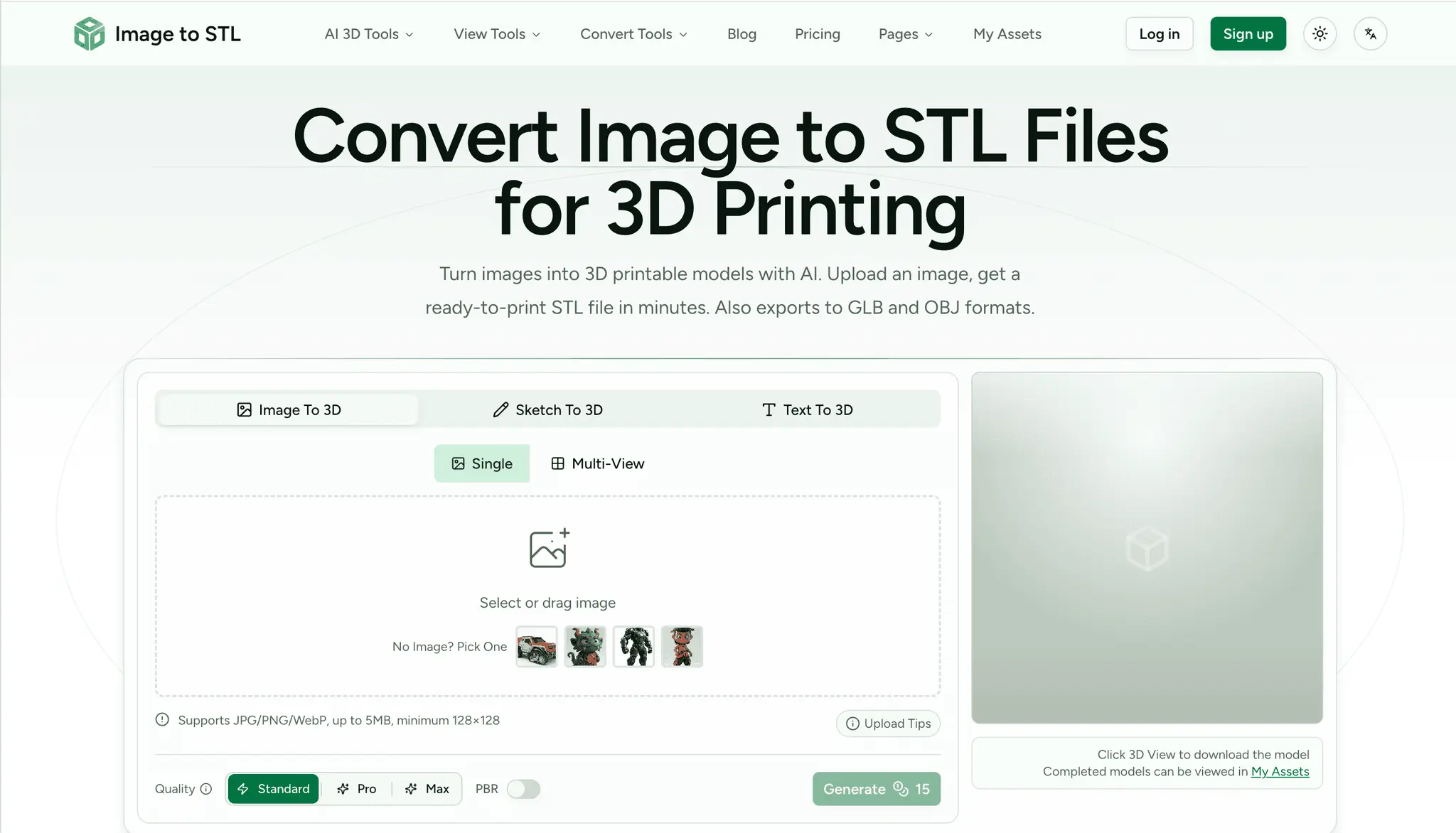 Screenshot 1 of Image to STL
