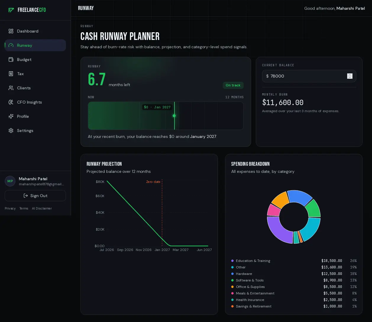 Screenshot 2 of FreelanceCFO