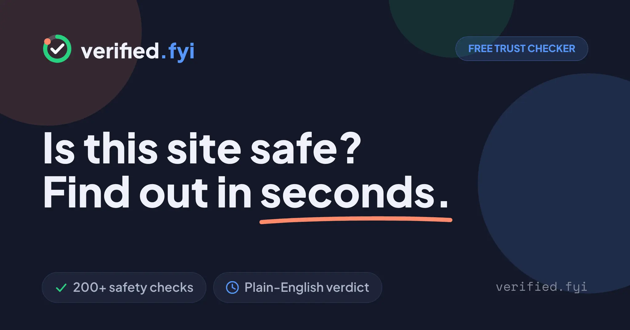 Screenshot 1 of verified.fyi