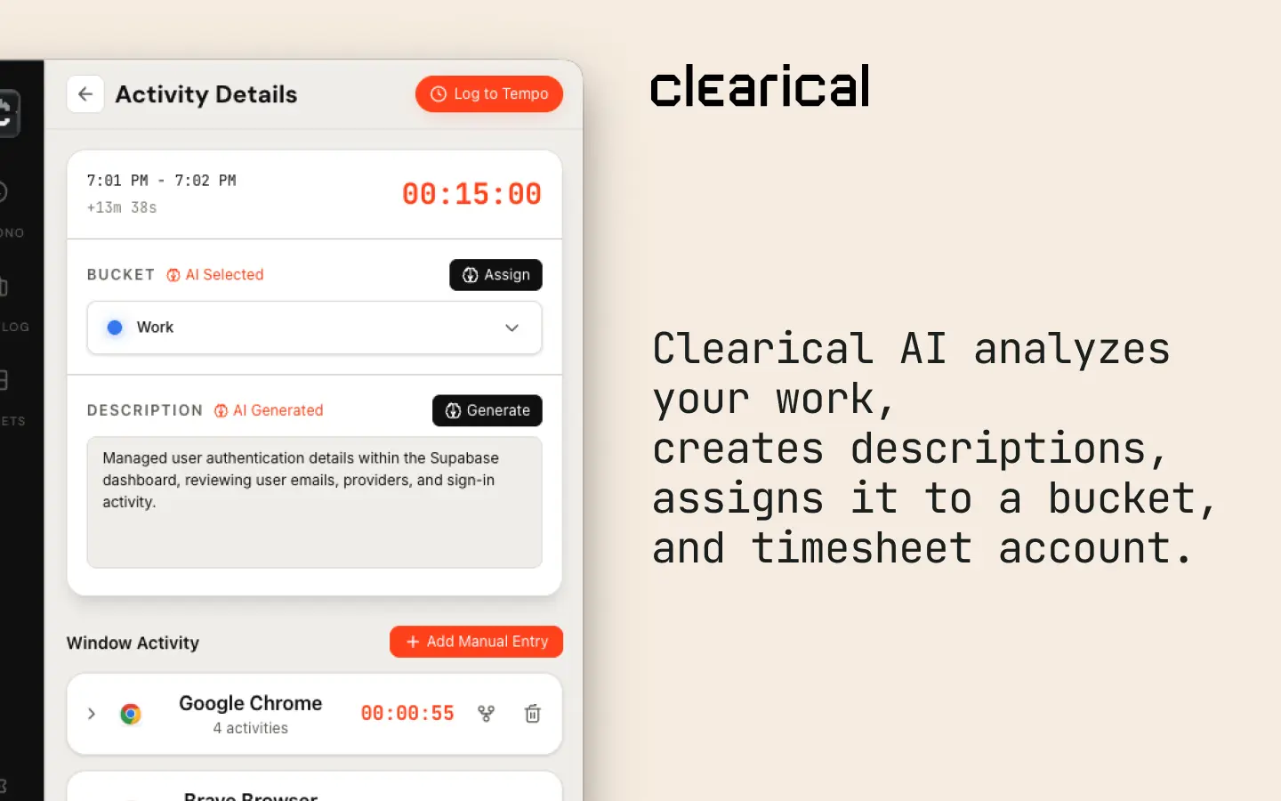Screenshot 4 of Clearical: AI Time Tracking for Mac