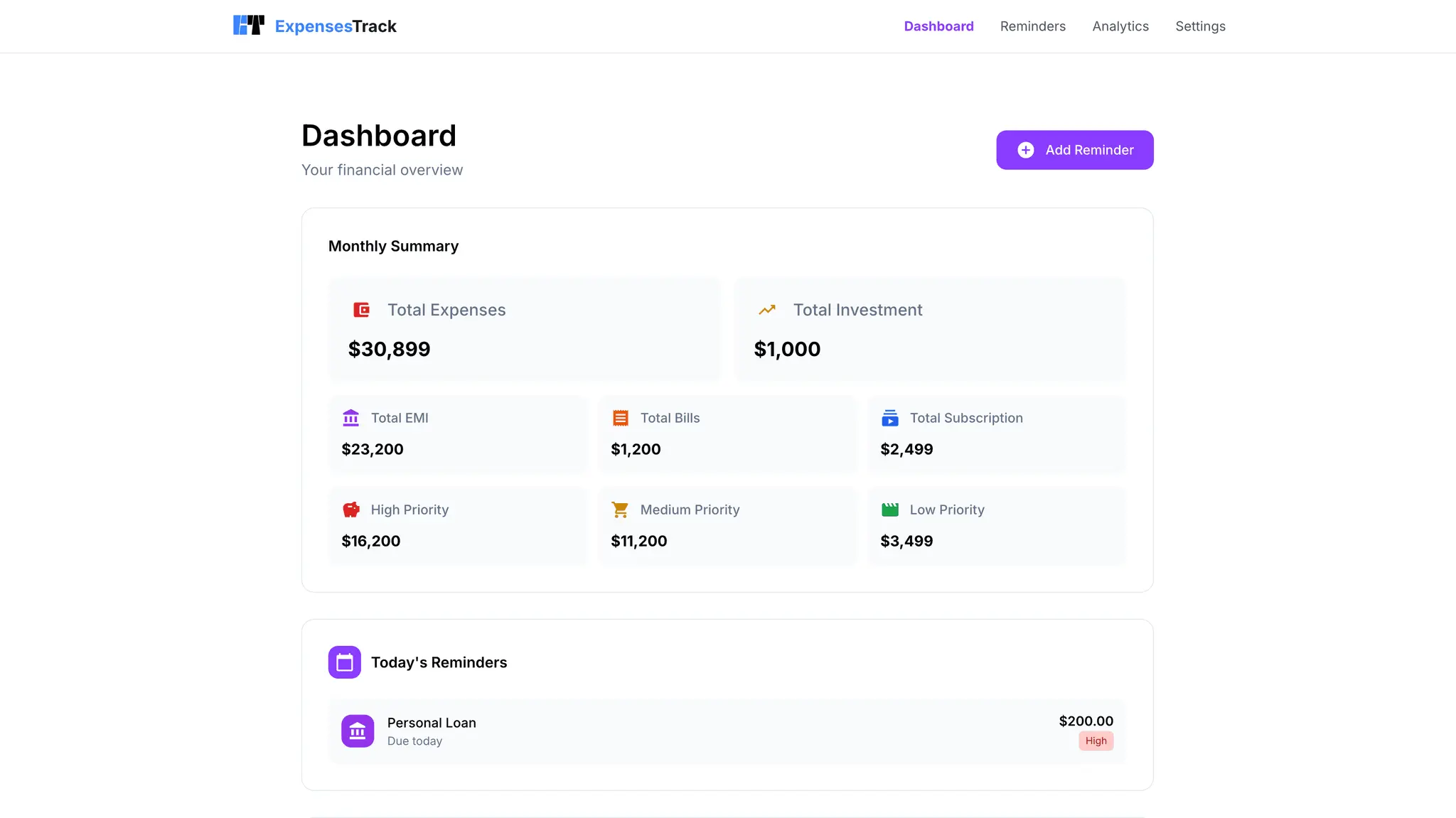 Screenshot 2 of ExpensesTrack