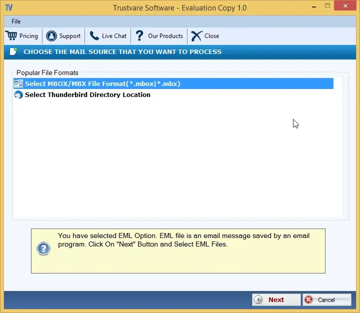 Screenshot 2 of TrustVare MBOX to PST Converter