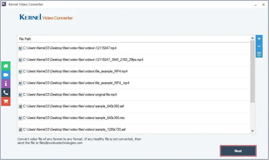 Screenshot 3 of Kernel Video Converter