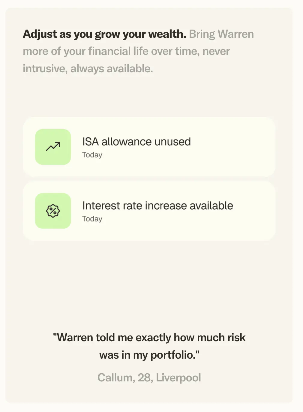 Screenshot 5 of Warren | Your AI Financial Planner