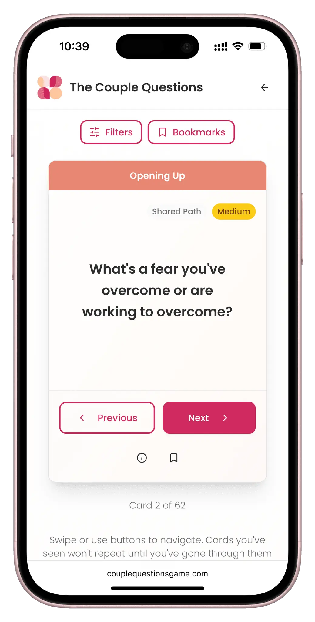 Screenshot 1 of Couple Questions Game