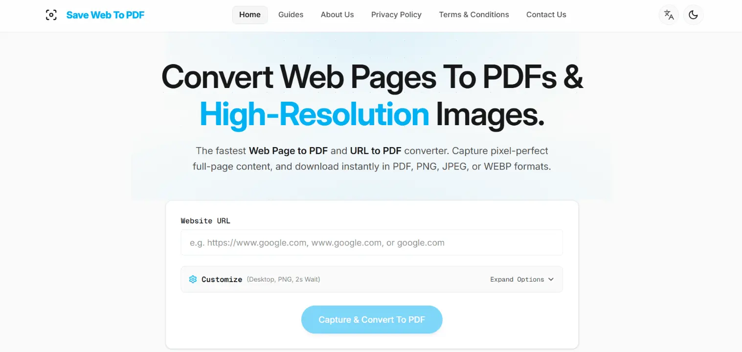 Screenshot 1 of Save Web To PDF