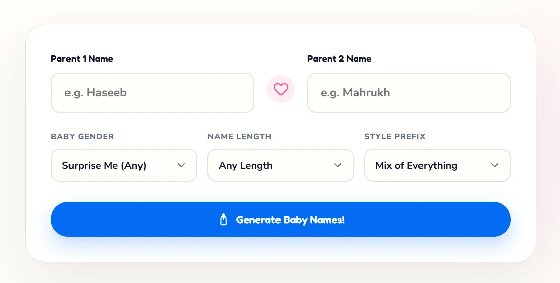 Screenshot 1 of Baby Name Combiner