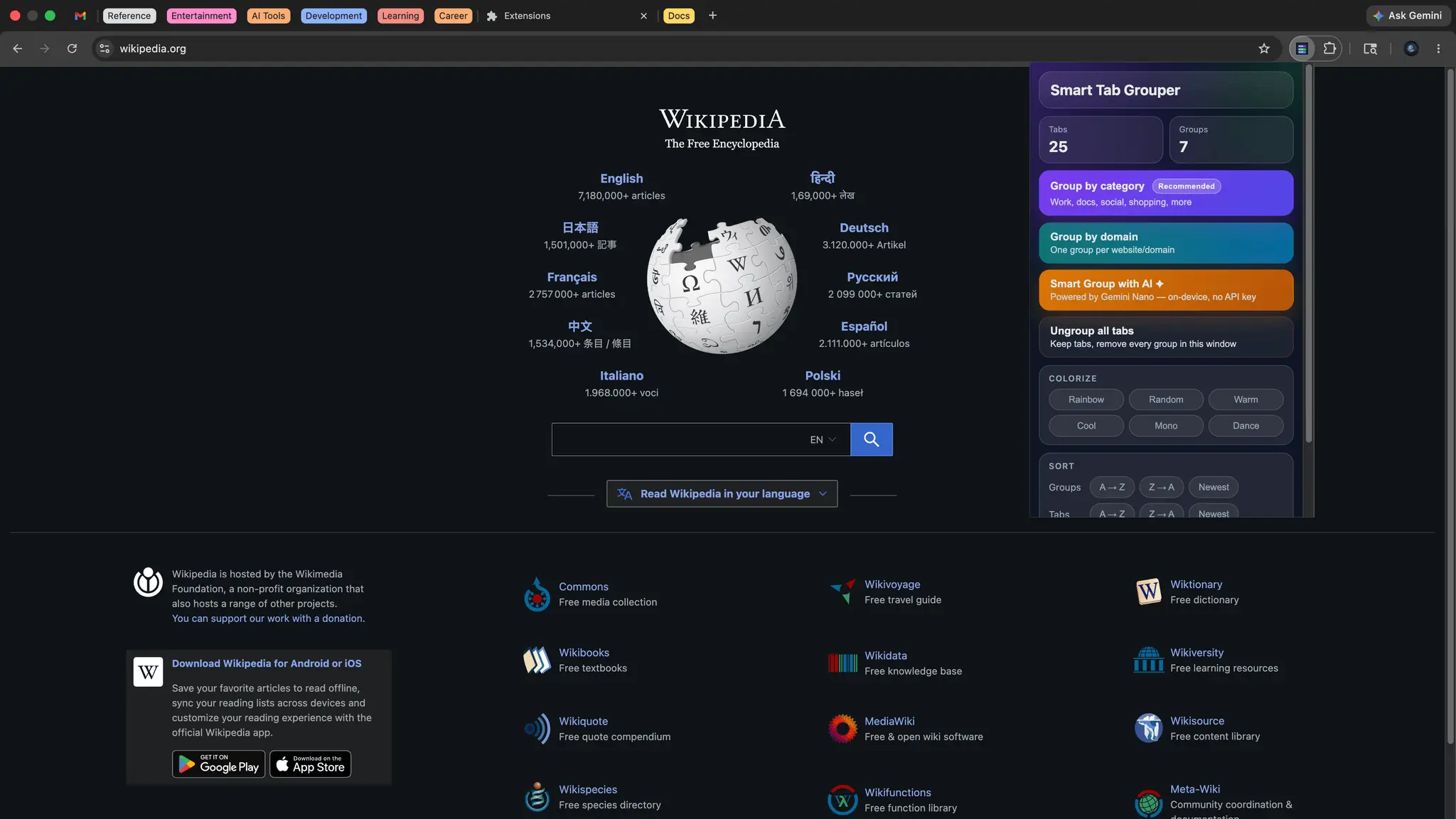 Screenshot 4 of Smart Tab Grouper – Organize Chrome Tabs
