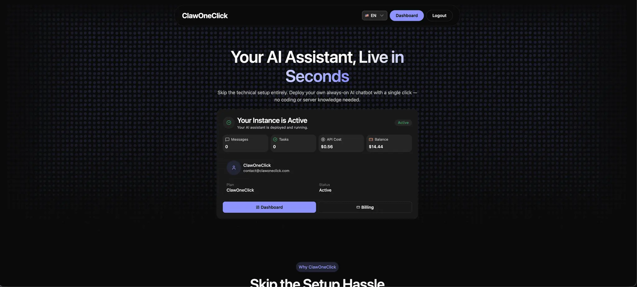 Screenshot 2 of ClawOneClick
