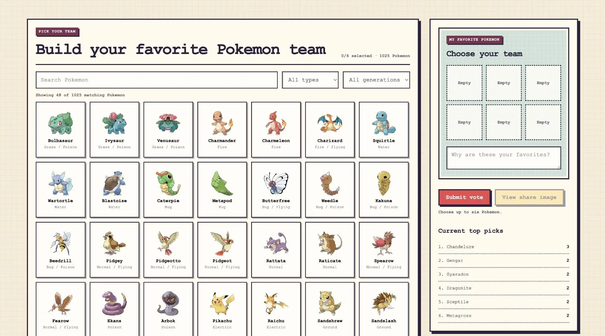 Screenshot 2 of Favorite Pokemon Picker