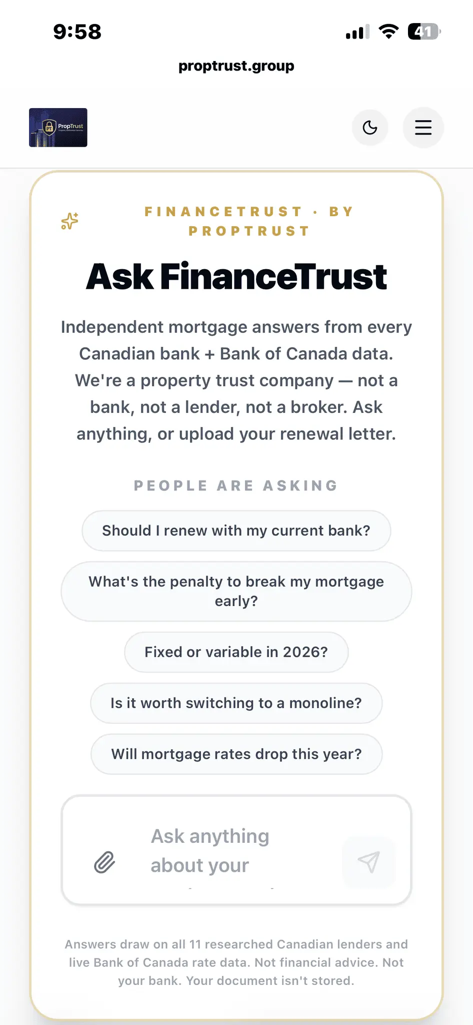 Screenshot 1 of PropTrust