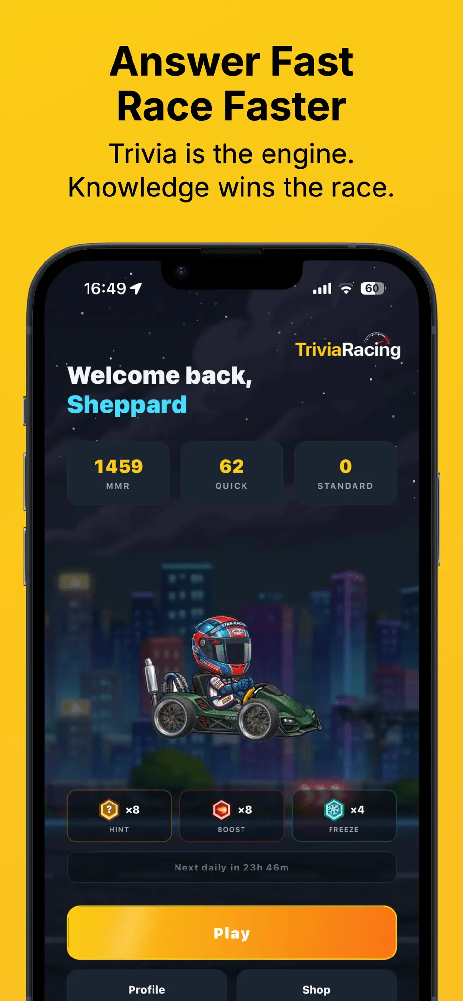 Screenshot 1 of TriviaRacing: Knowledge Race