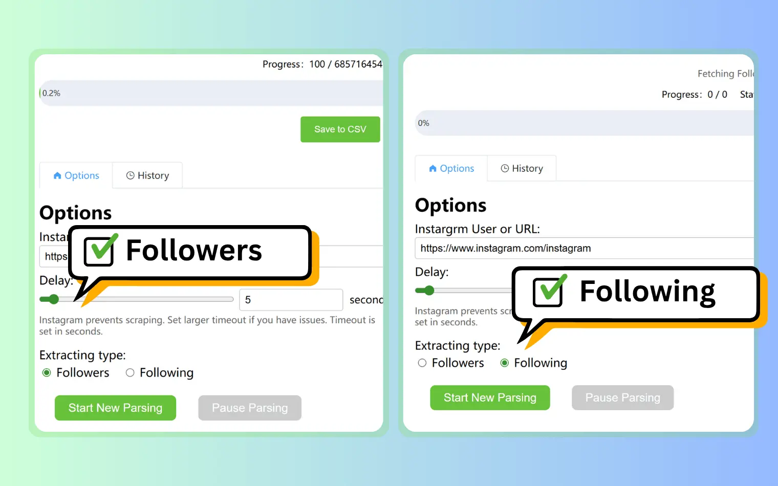 Screenshot 3 of IG Follower Export Tool