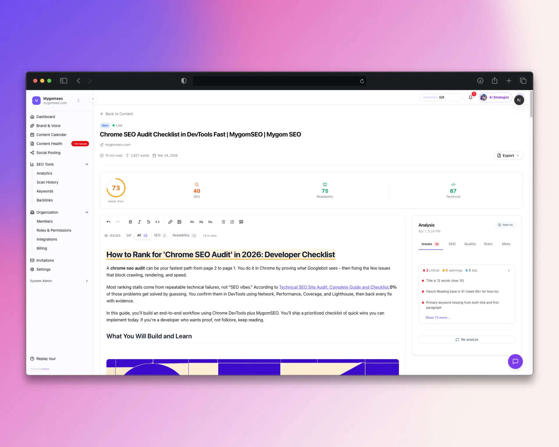 Screenshot 4 of Mygom SEO