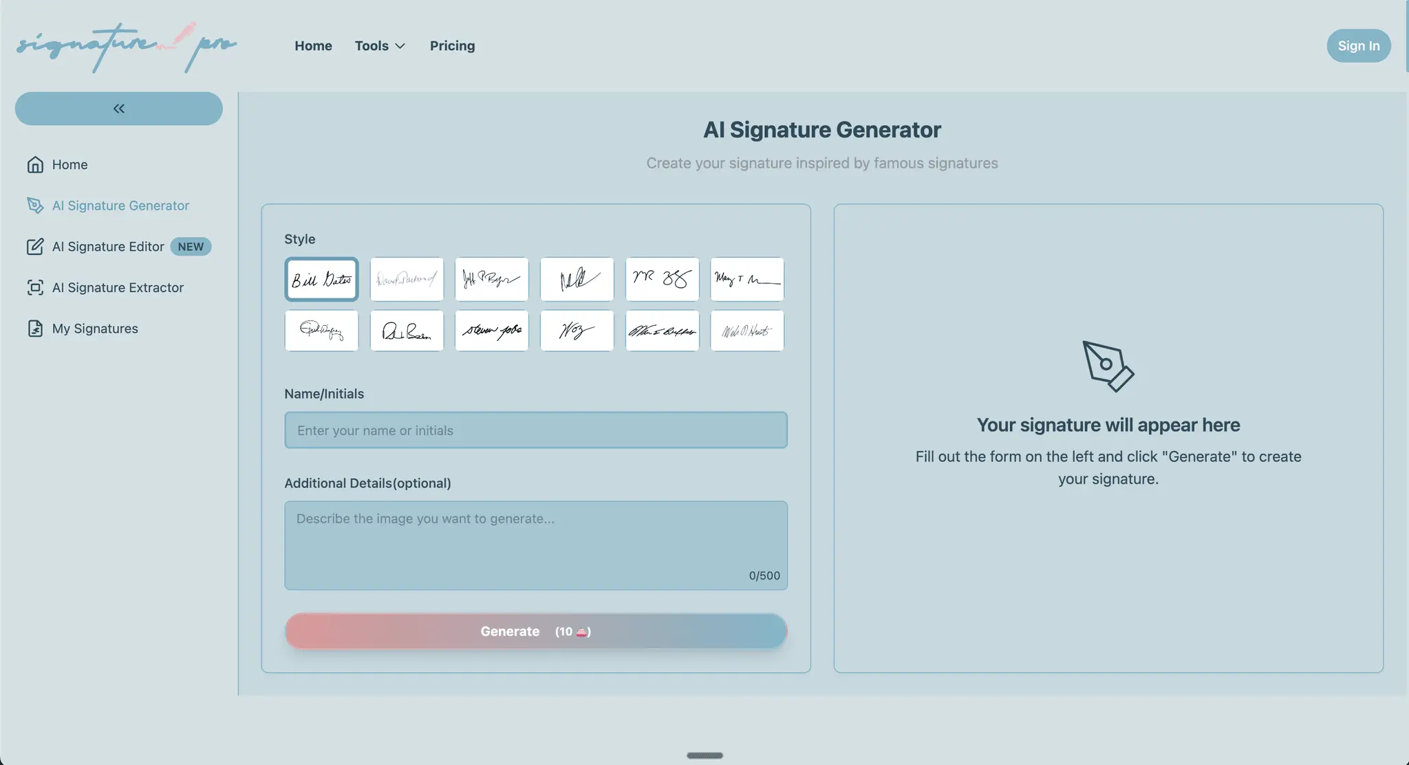 Screenshot 3 of AI Signature Generator