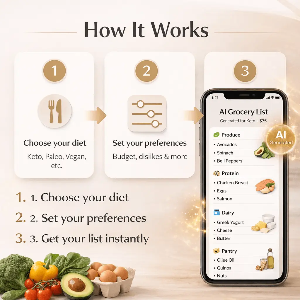 Screenshot 1 of Grocery List AI