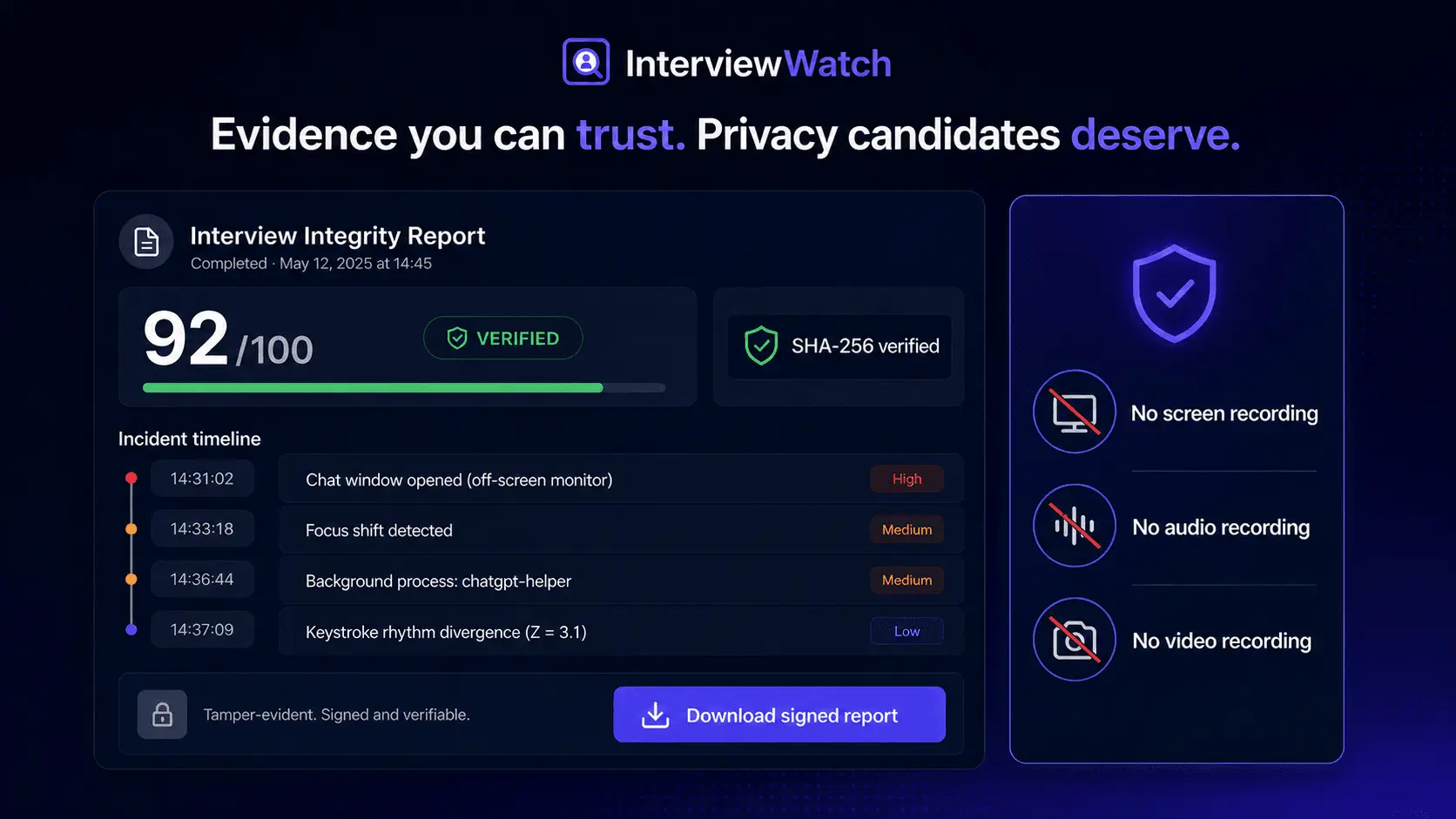 Screenshot 1 of InterviewWatch