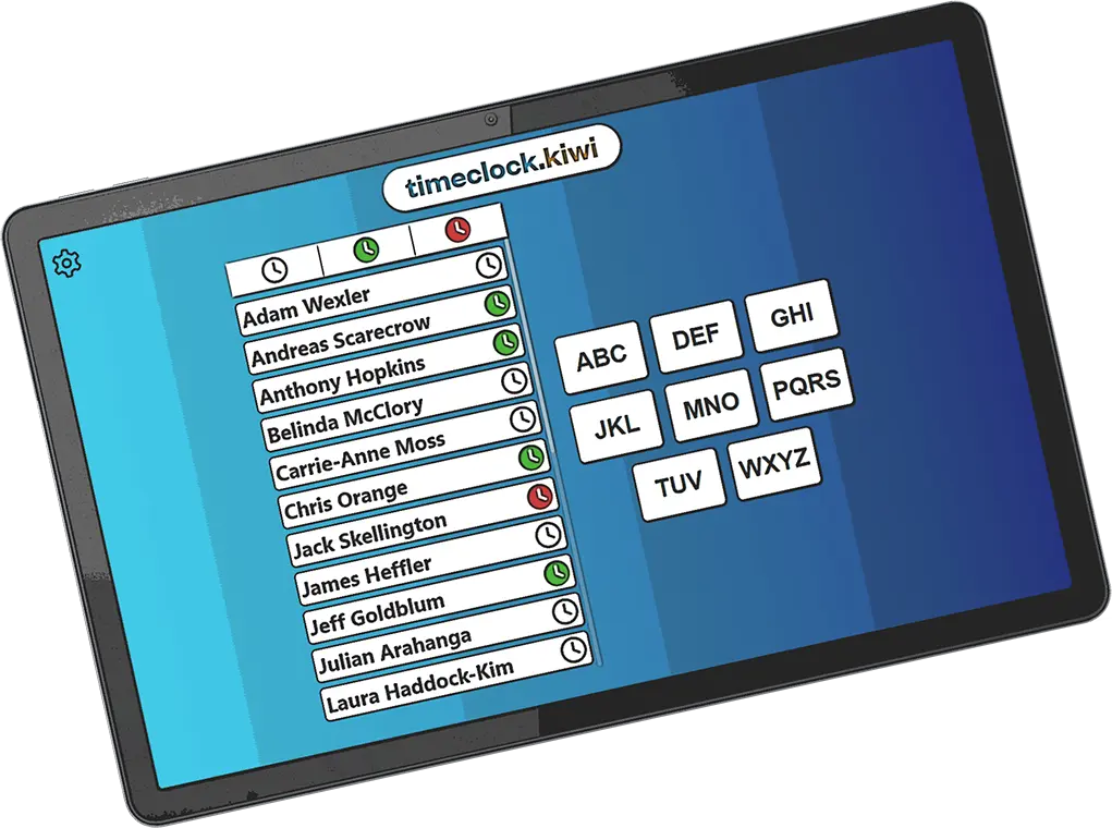 Screenshot 1 of Timeclock.Kiwi
