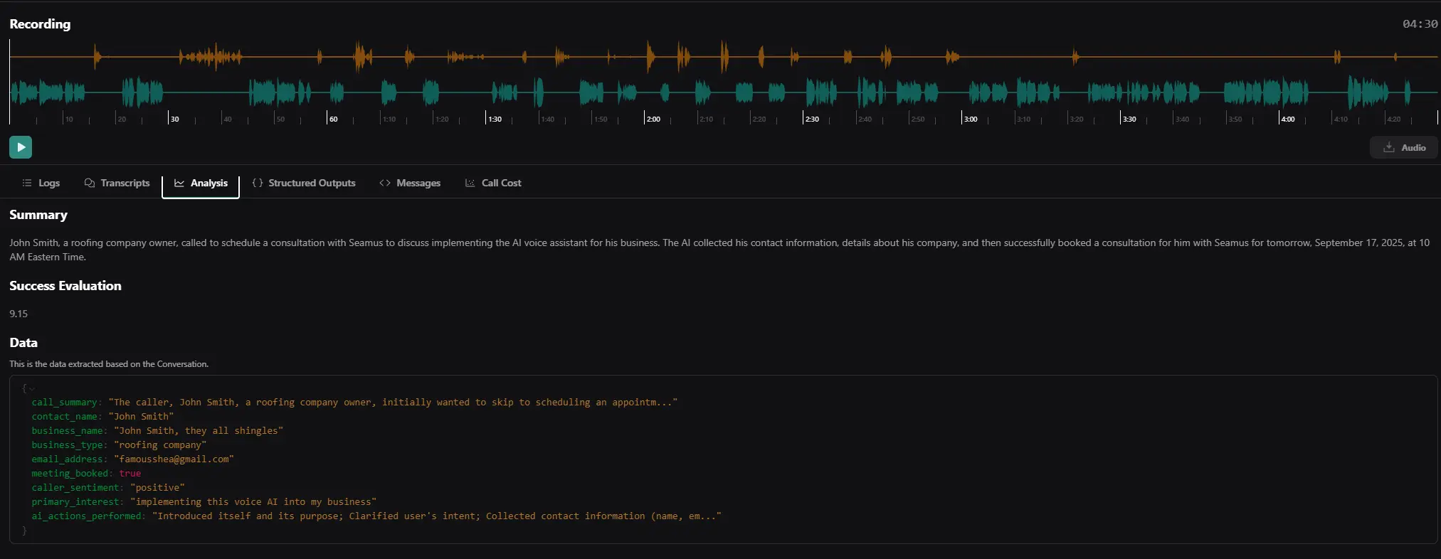 Screenshot 2 of Homes Services Voice AI