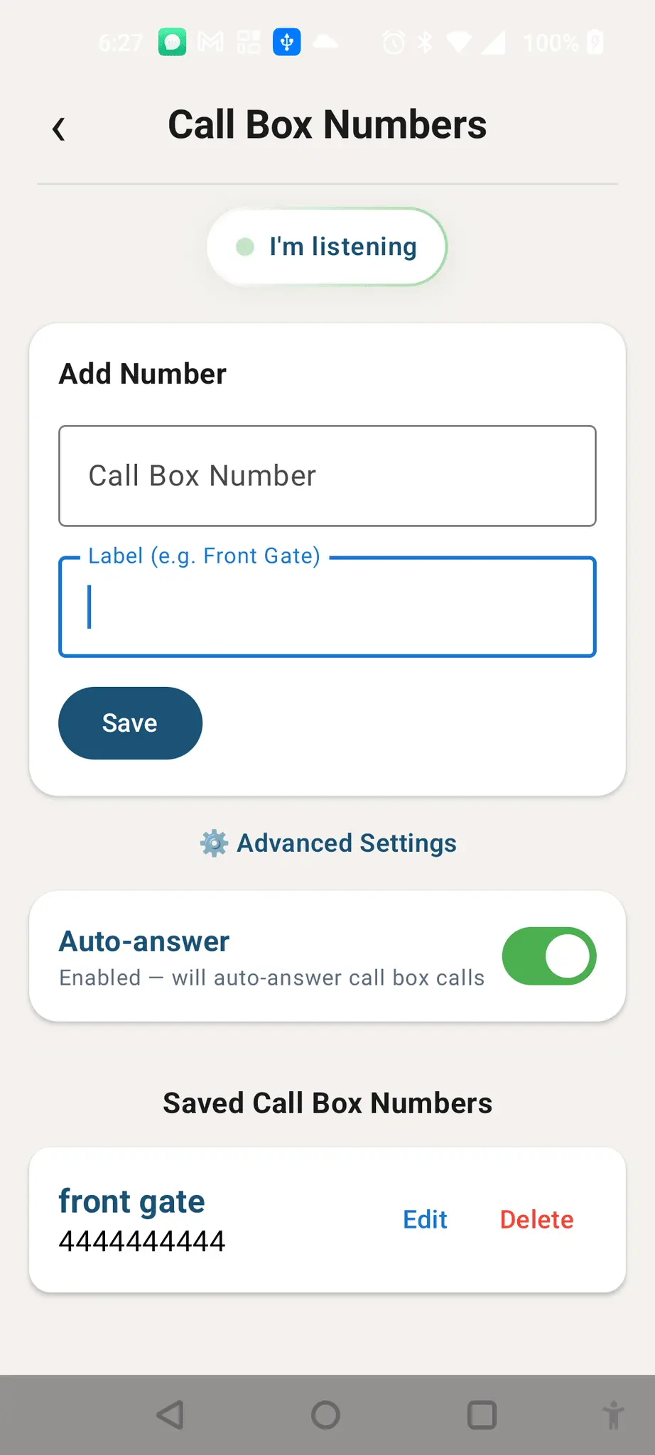 Screenshot 1 of Call Box Helper