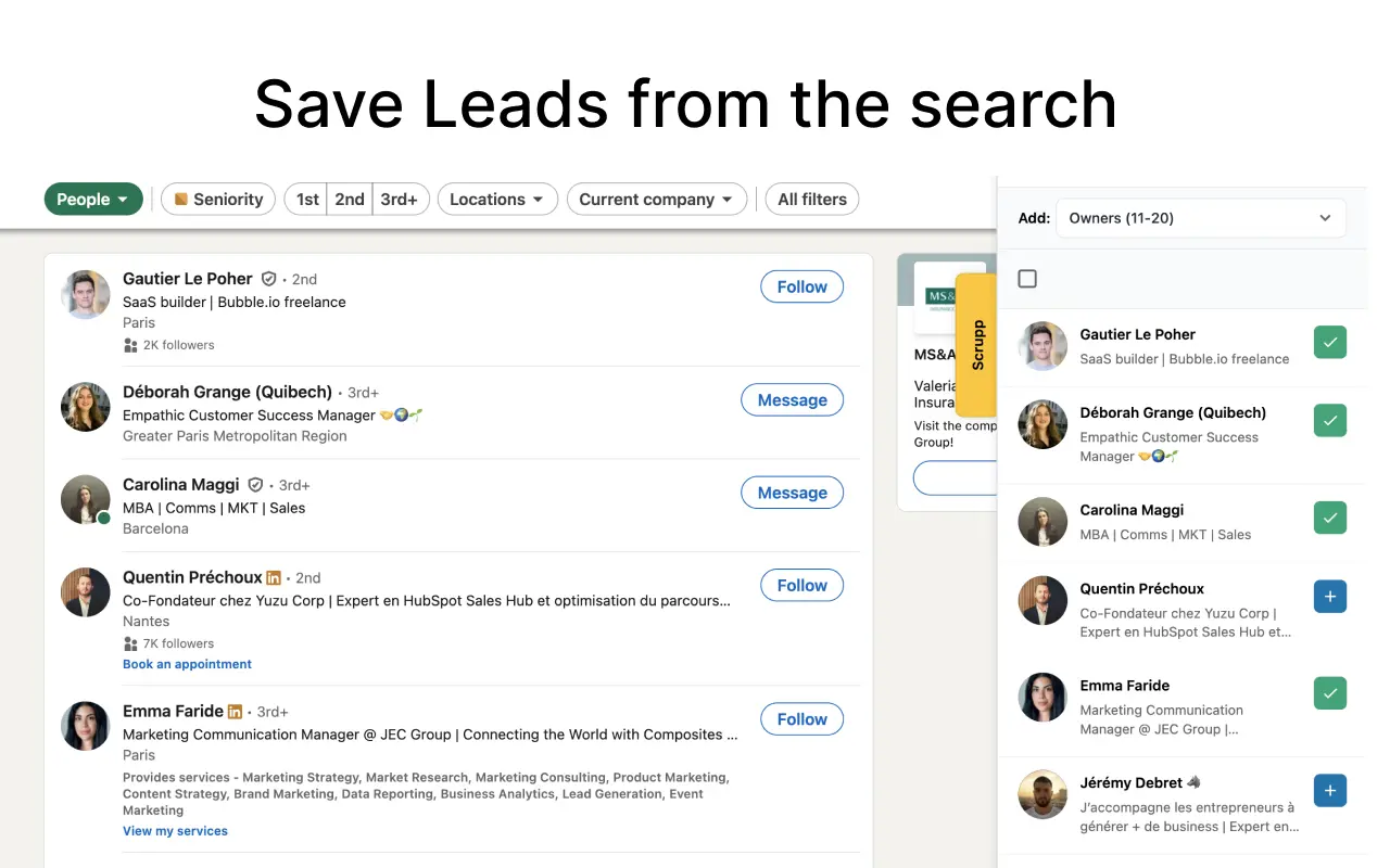 Screenshot 1 of Scrupp LinkedIn Sales Navigator Scraper