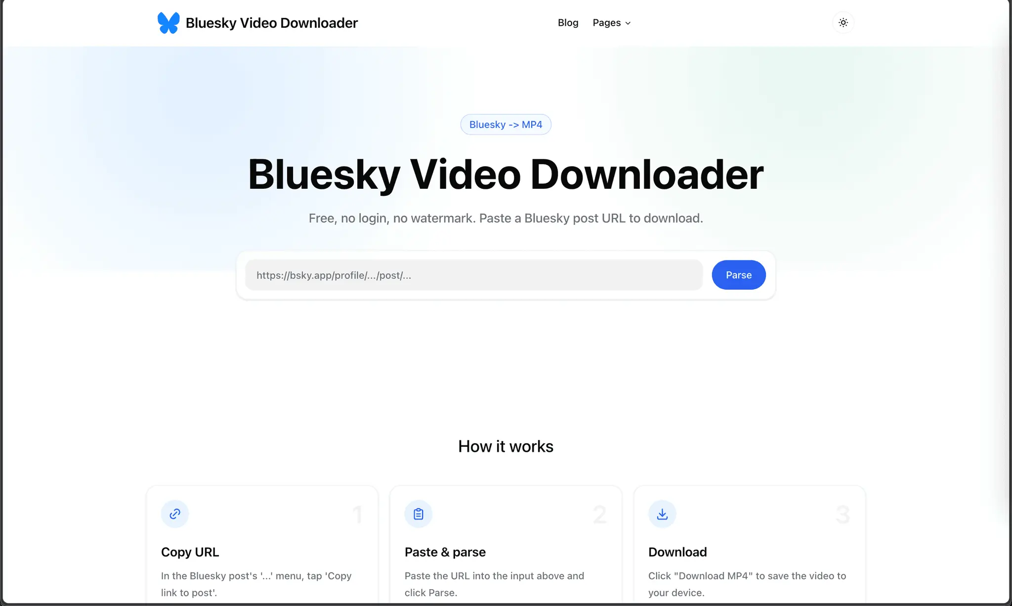 Screenshot 1 of Bluesky Video Downloader