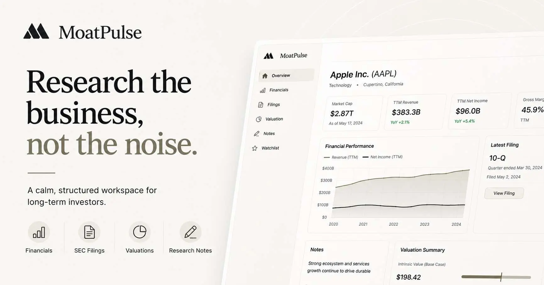 Screenshot 1 of MoatPulse