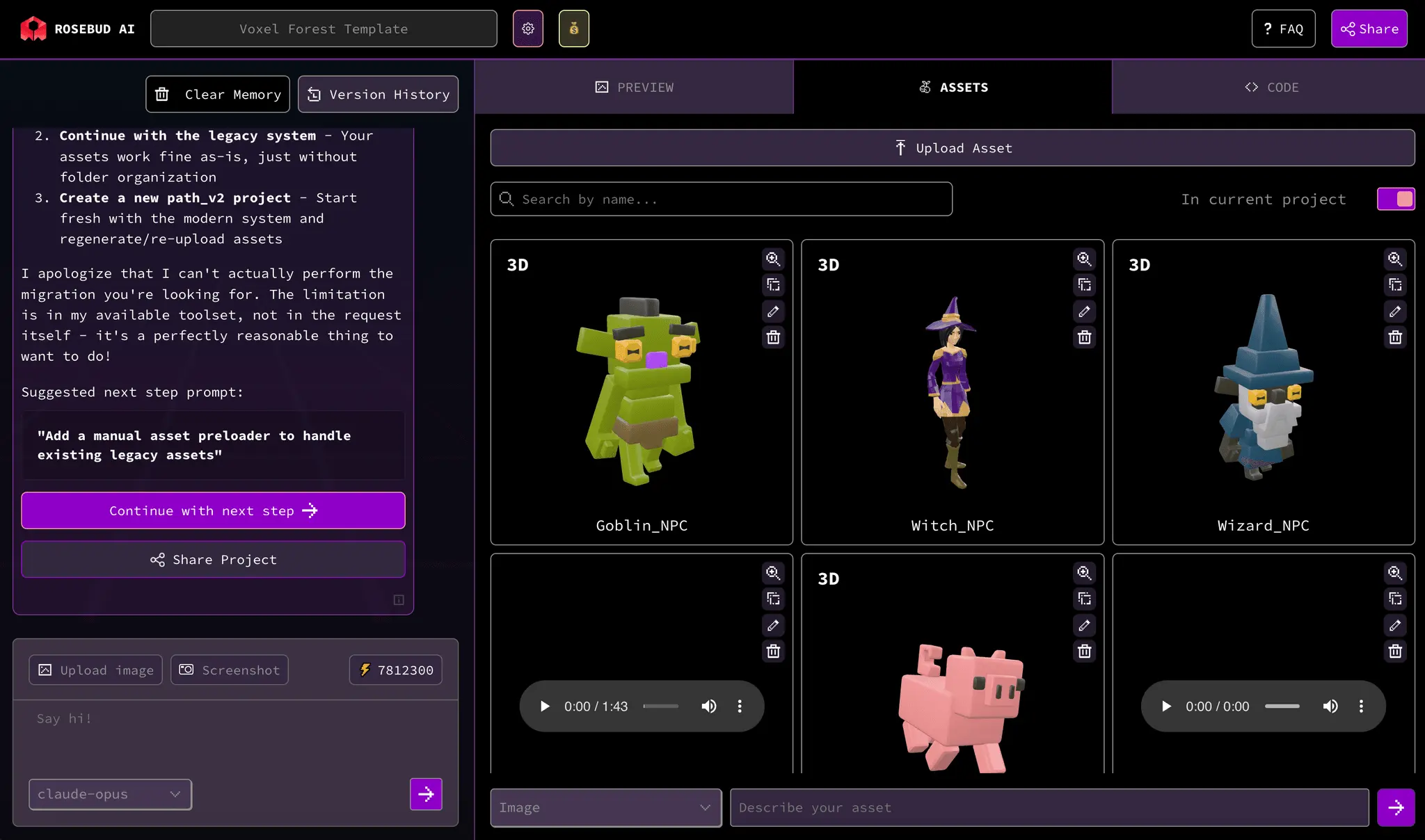 Screenshot 1 of Rosebud AI