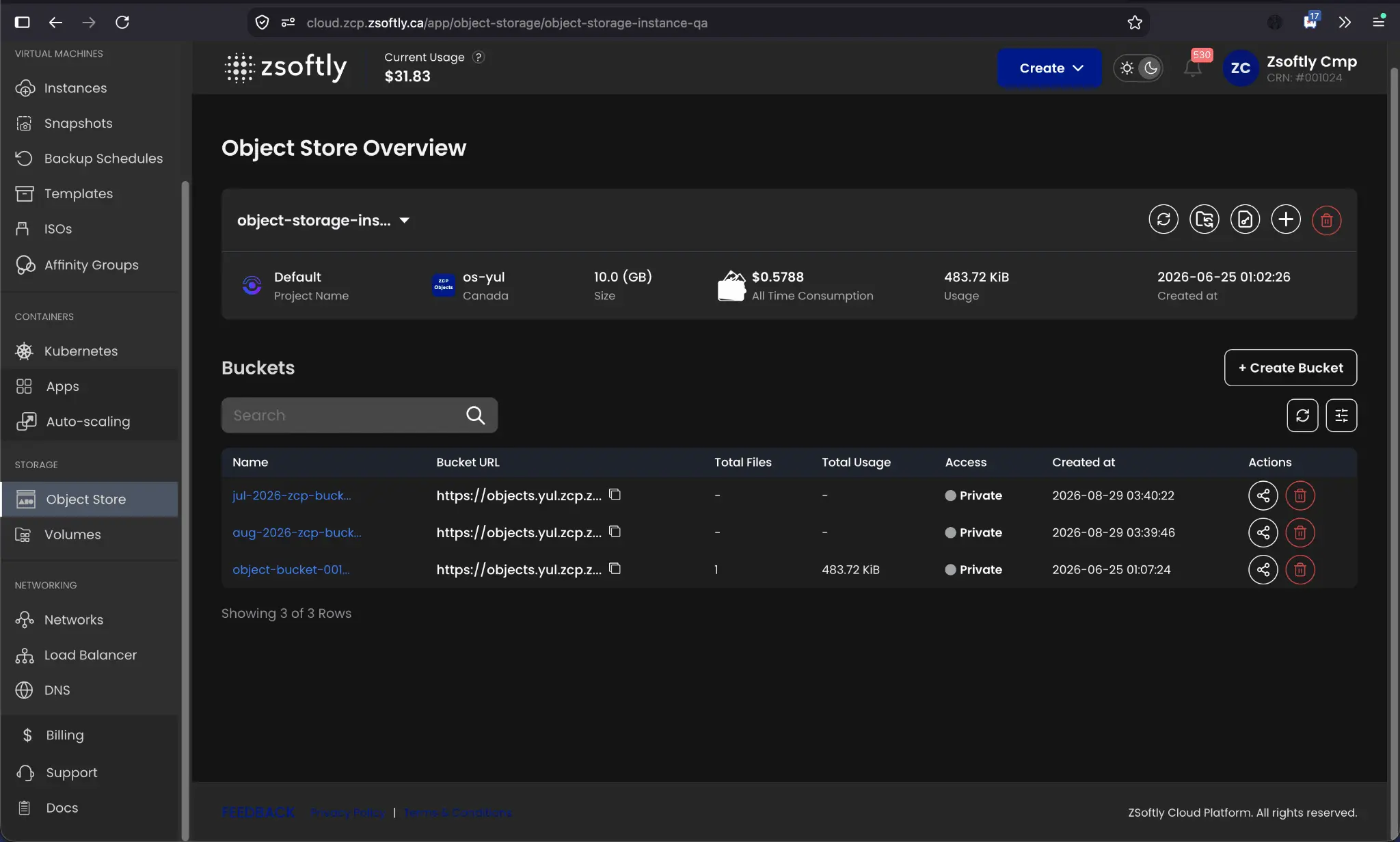 Screenshot 7 of ZSoftly Cloud Platform