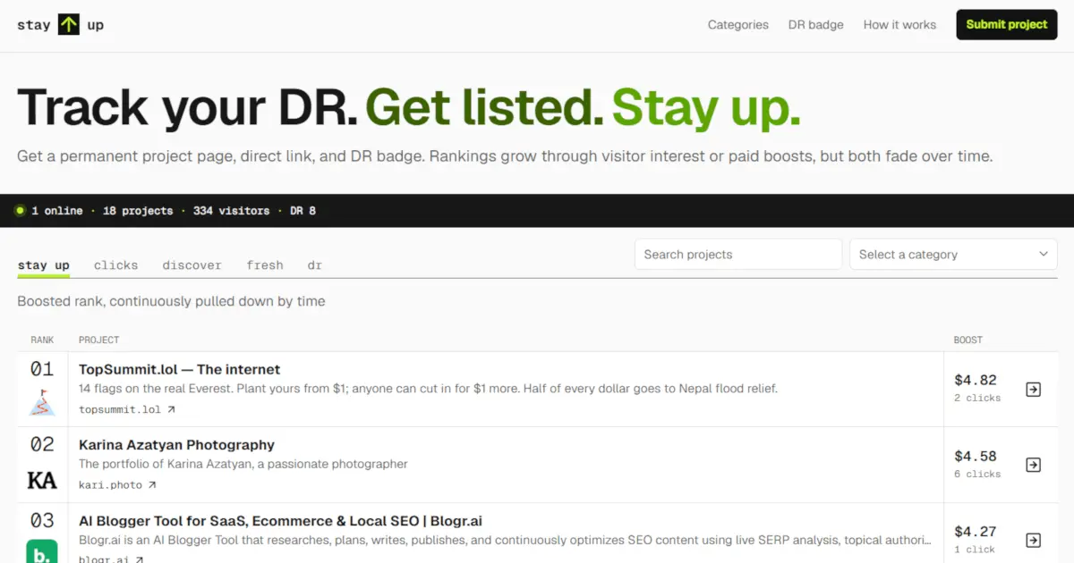 Screenshot 1 of Stay Up