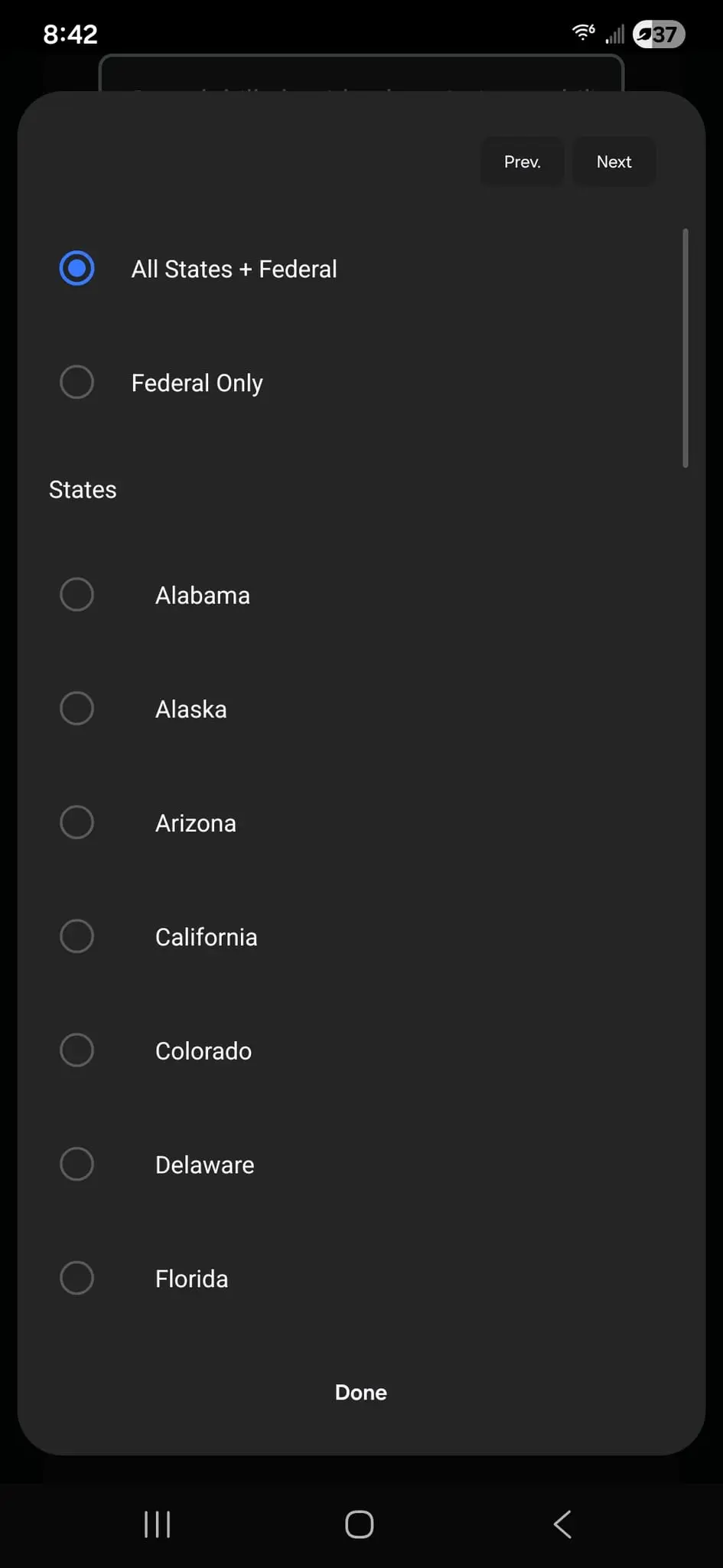 Screenshot 2 of Cannabis Legislation Tracker