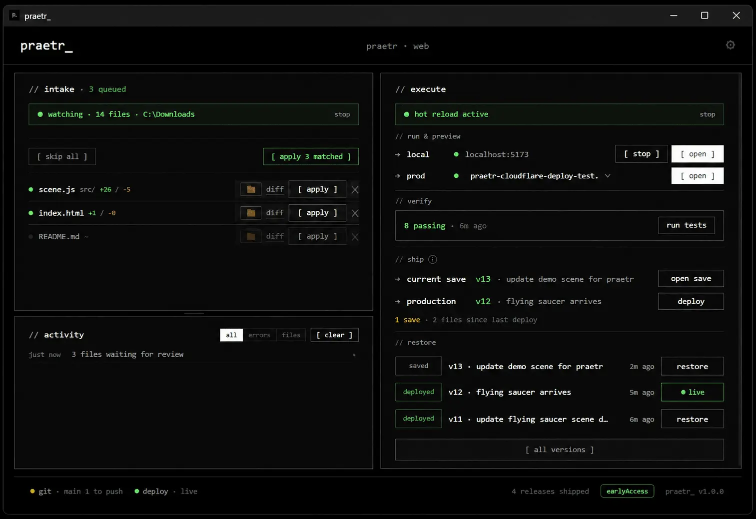 Screenshot 1 of praetr