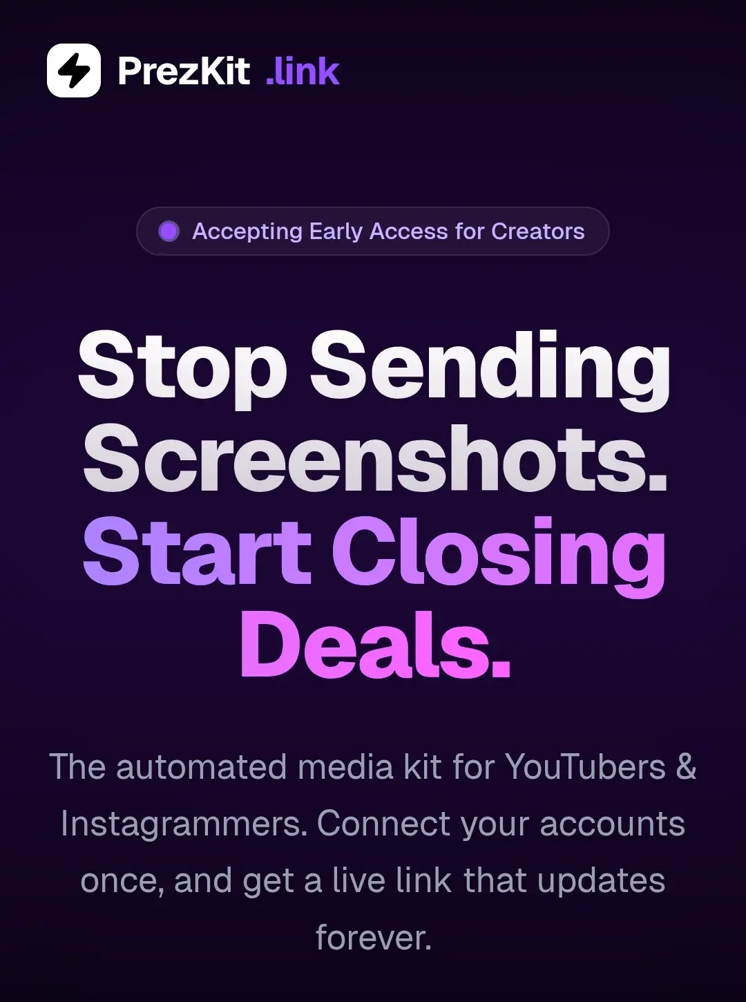 Screenshot 1 of PrezKit - The Live Media Kit