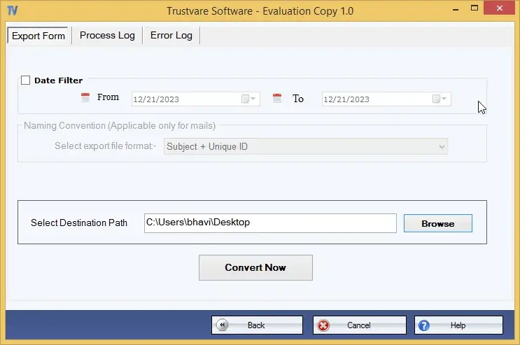 Screenshot 3 of TrustVare MBOX to PST Converter