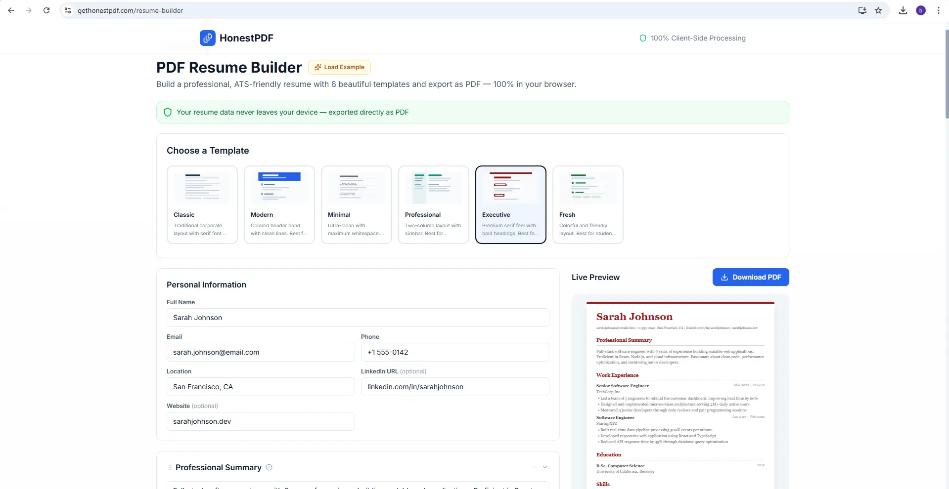 Screenshot 2 of HonestPDF
